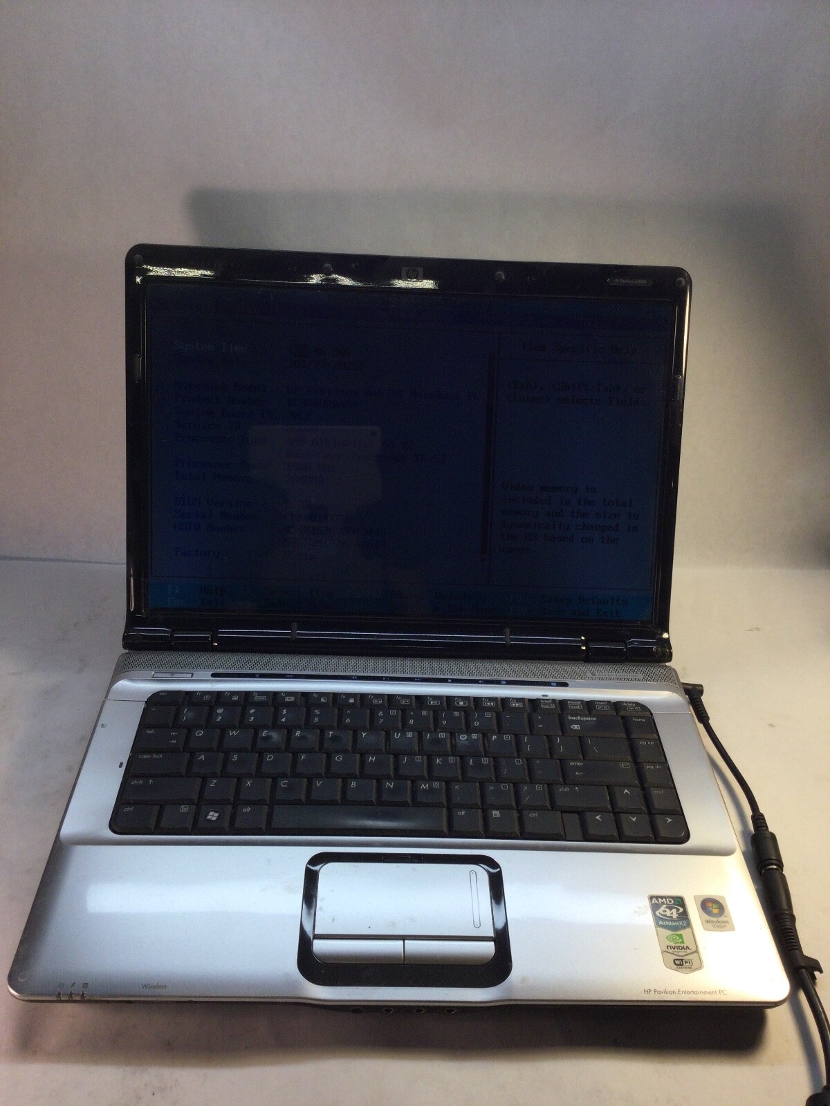 HP Pavilion dv6700 15″ Laptop AMD Athlon 64 X2 -BOOTS/BROKEN SATA- MZ