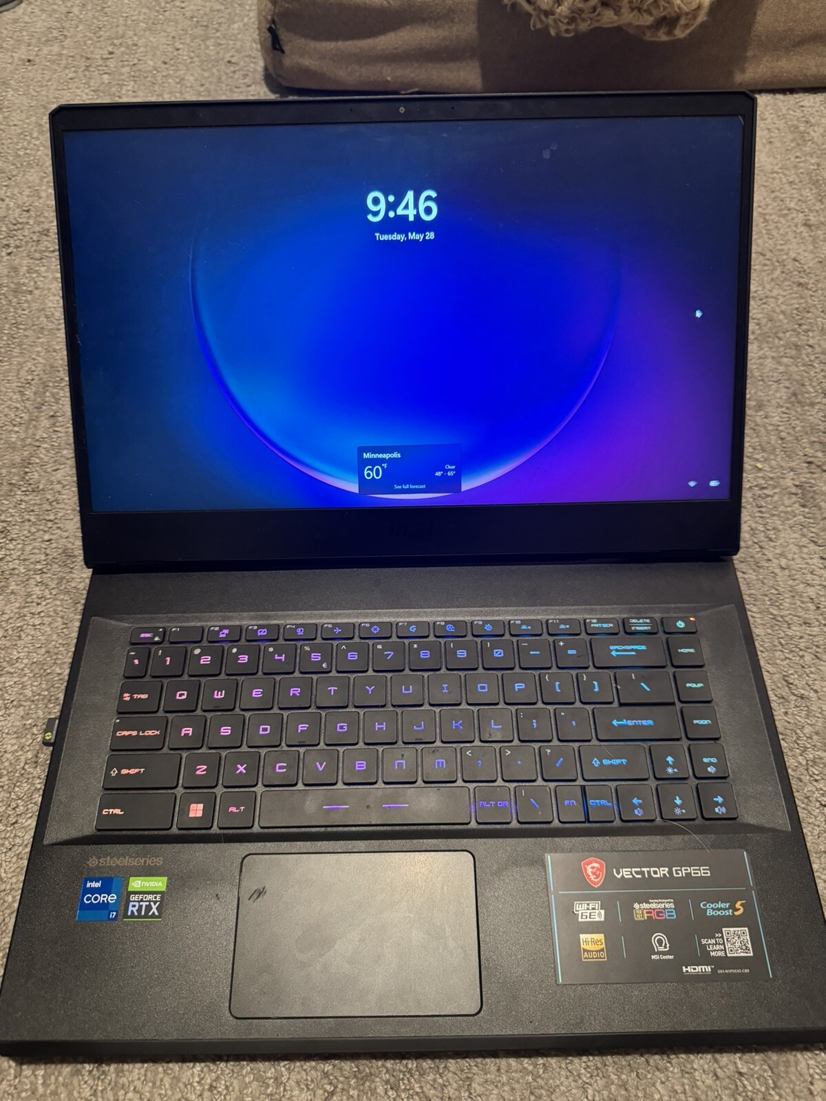 MSI Vector GP66HX 12UGS 15.6″ QHD 165Hz, 32GB RAM, 1TB SSD, Gaming Laptop