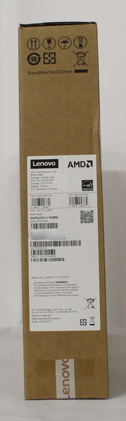 Lenovo IdeaPad Slim 3 Artic Gray Laptop 15AMN8