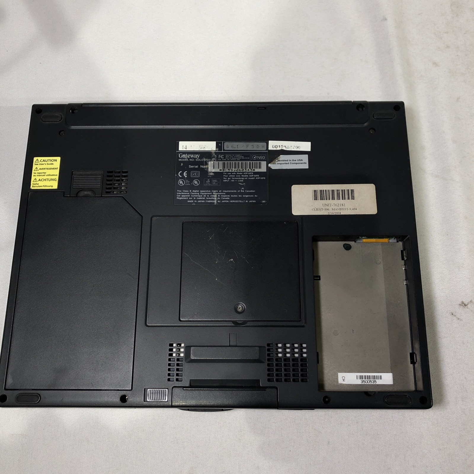 Vintage Gateway Solo 5150 Laptop – Grey *UNTESTED*