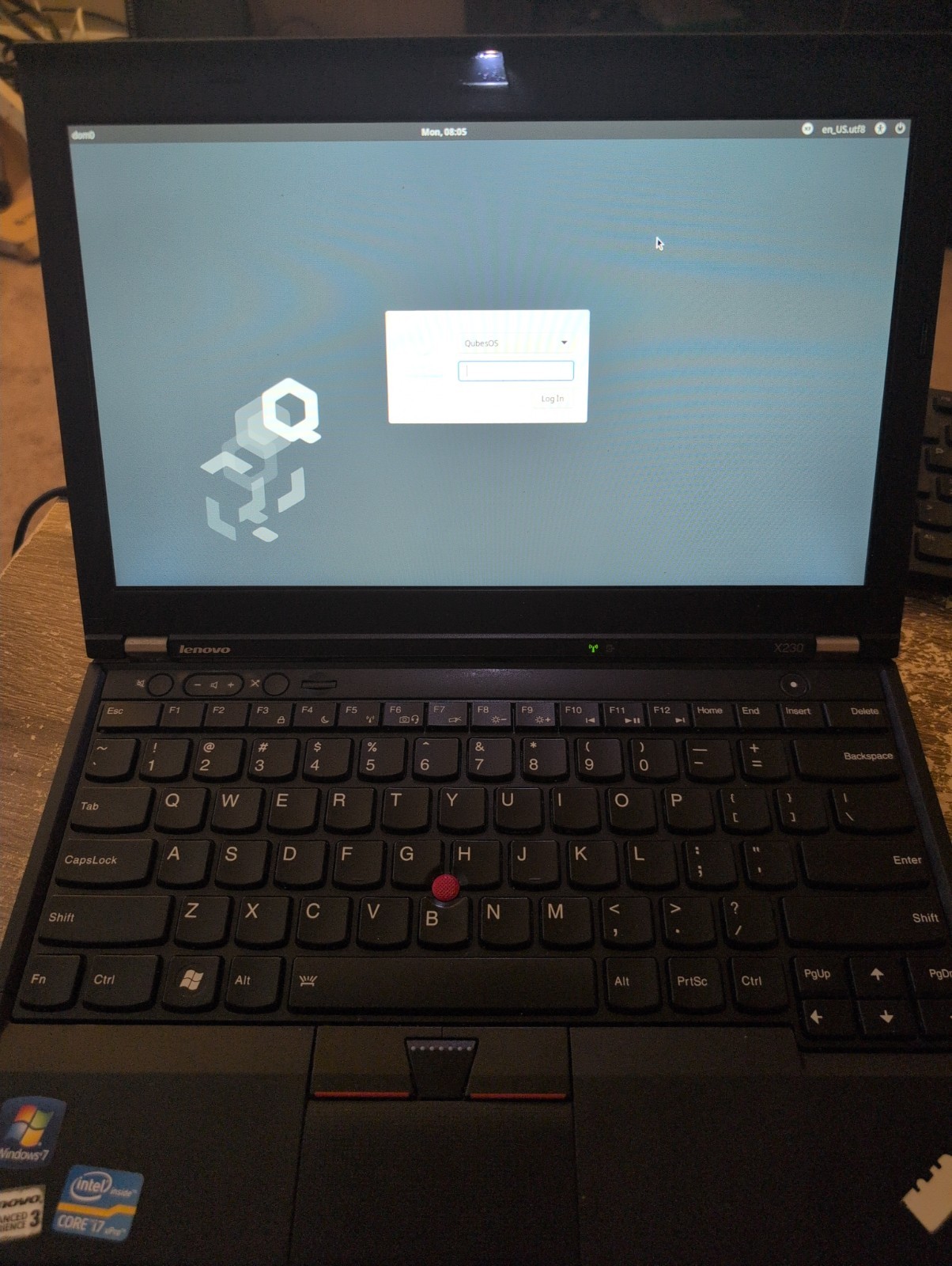 Heads/coreboot QubesOS Lenovo Thinkpad X230 Intel i7-3520m 16GB RAM 256GB mSata