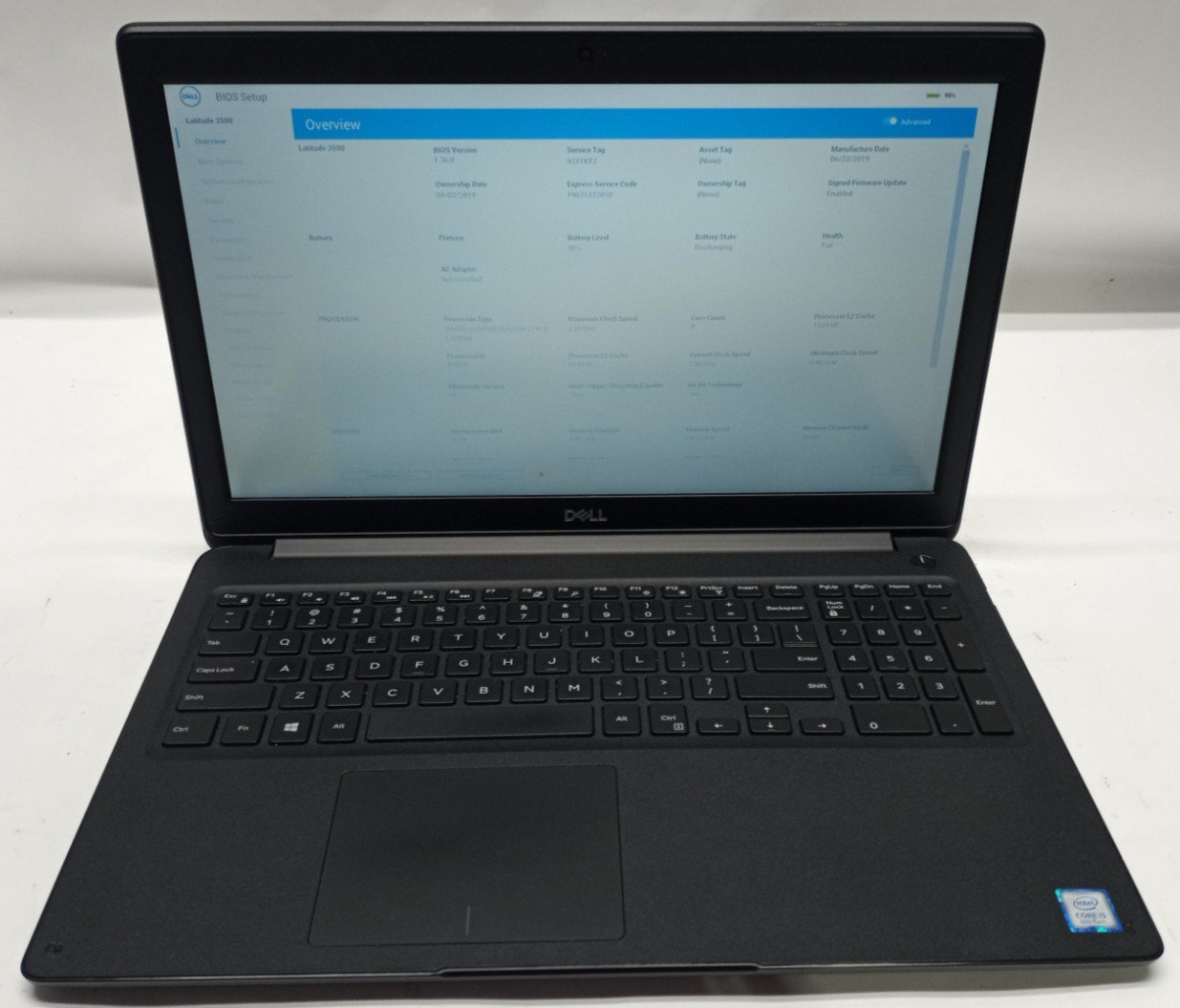 Dell Latitude 3500 15.6″ i5-8265u@1.60GHz 8GB RAM 256GB NVMe Win11Pro MC419*!