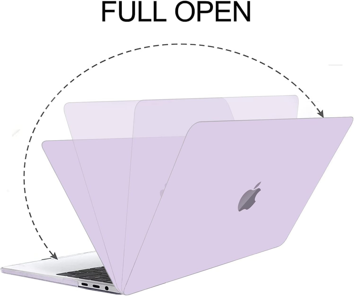 Compatible with MacBook Air 13 inch Case M1, Plastic Laptop Hard Shell, Lavender