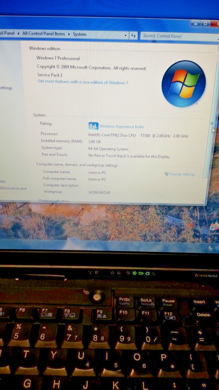 14″ LENOVO T61 INTEL CLEAN INSTALL W7 PRO C2D 64bit SAMSUNG 320GB HDD THINKPAD