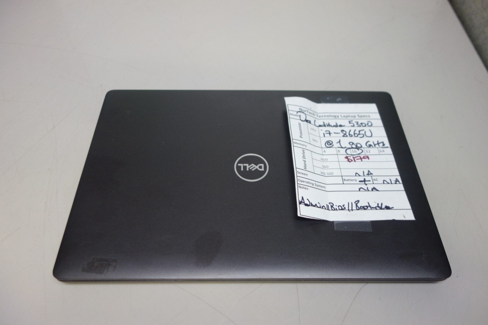 Dell Latitude 5300 13.3″ i7-8665U 1.9GHz 16GB Laptop [NO HDD/AC/OS][ADMIN/BIOS]