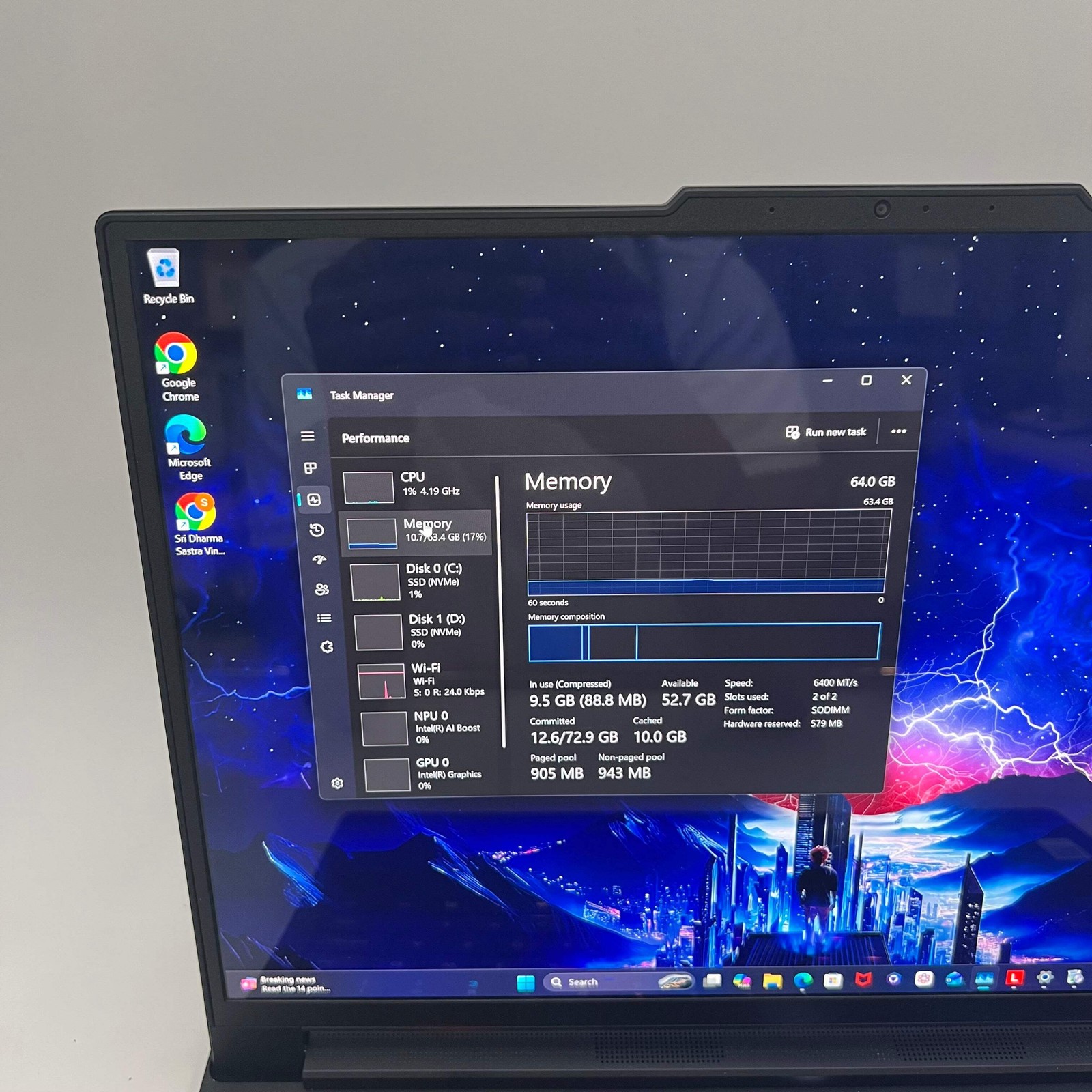 Lenovo Legion Pro 7 16IAX10H 16-inch Ultra 9 64GB RAM 2TB RTX 5090 Laptop Black