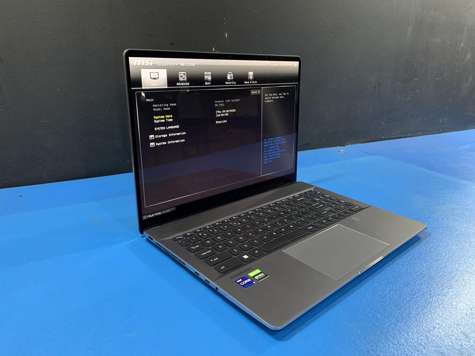 MSI MS-15G1 Core i9 12900H 2.92GHz 64GB DDR5 Nvidia GF RTX 3080 NO HDD NO OS