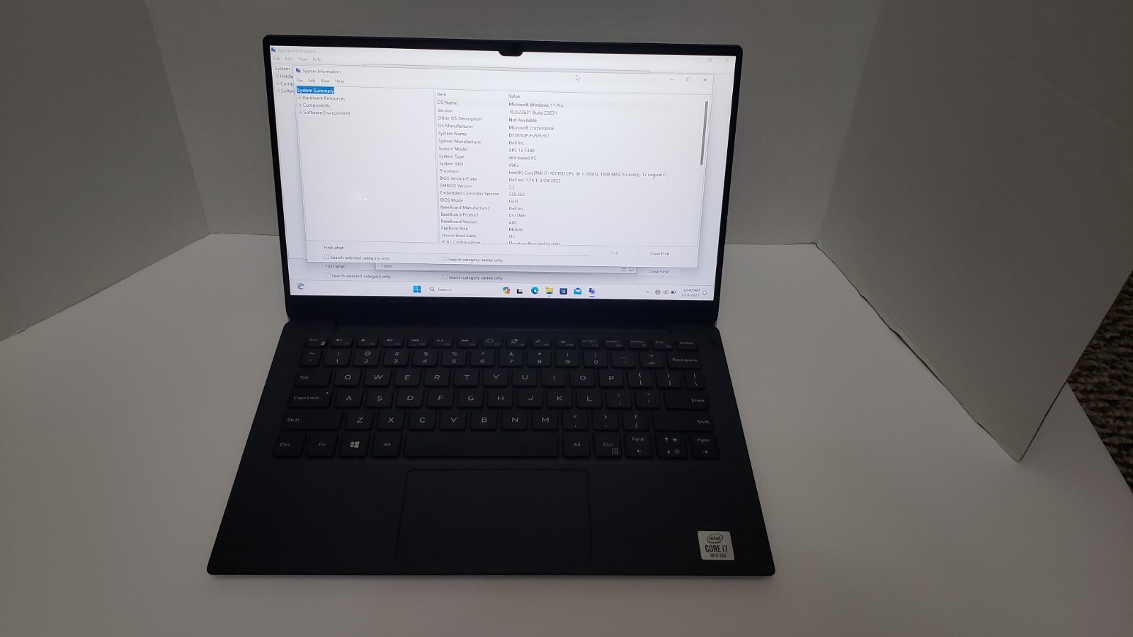 Dell XPS 13 7390 13.3″ 1TB SSD Intel Core i7-10710U 1.10Ghz Windows 11 pro