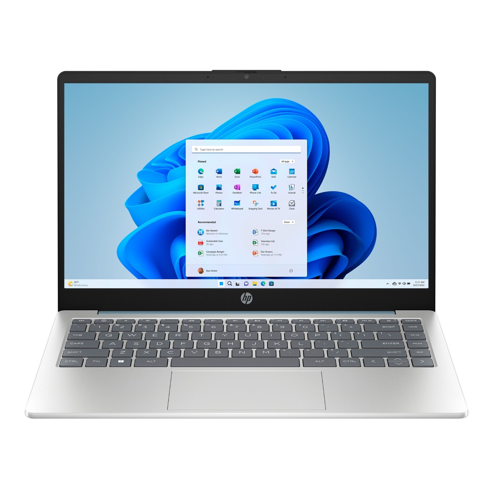 HP 14 inch Laptop Intel Core i3-N305 8GB RAM 256GB SSD Moonlight Blue (2024)
