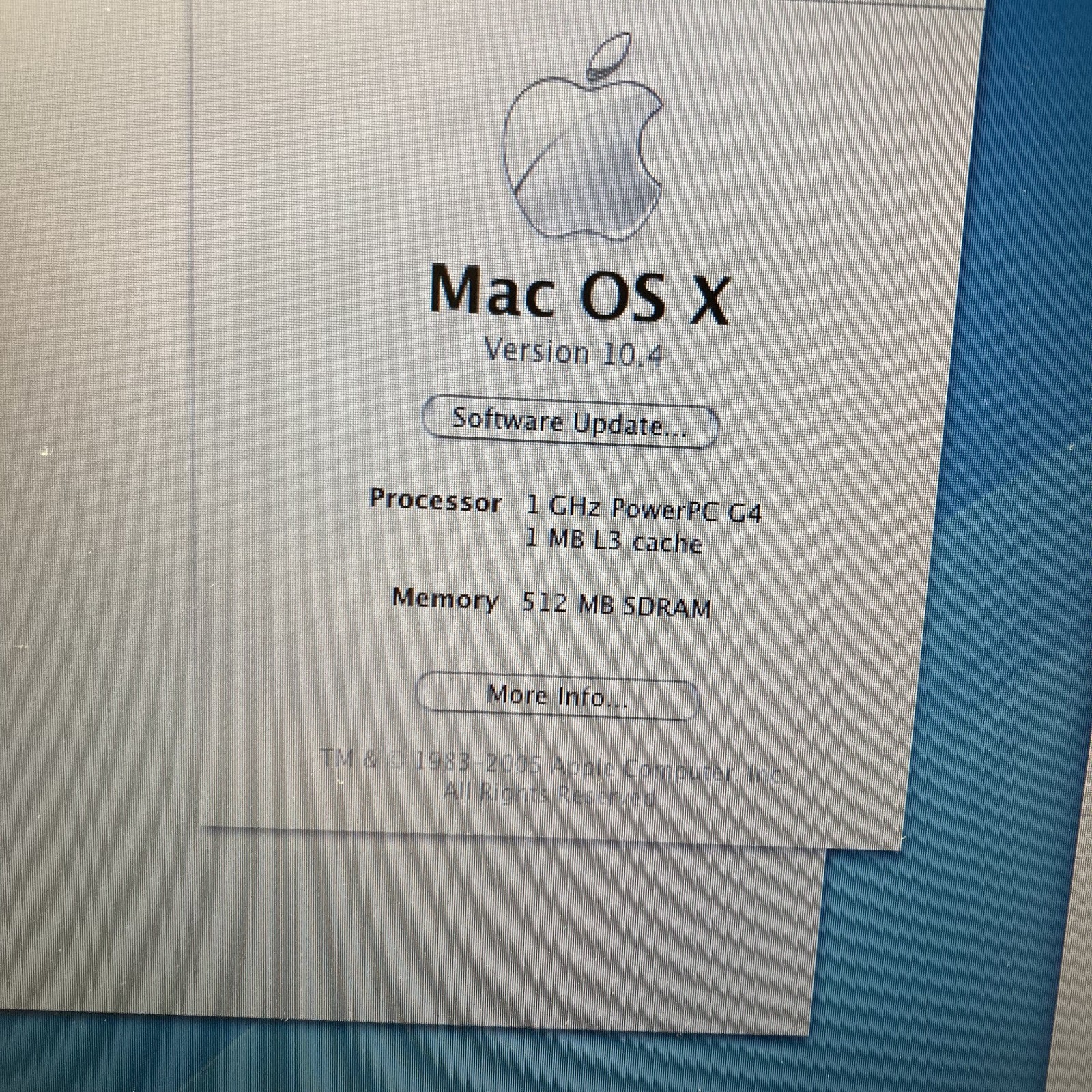 Vintage Apple PowerBook G4 Titanium M5884 Screen Issues Mac OS X 10.4