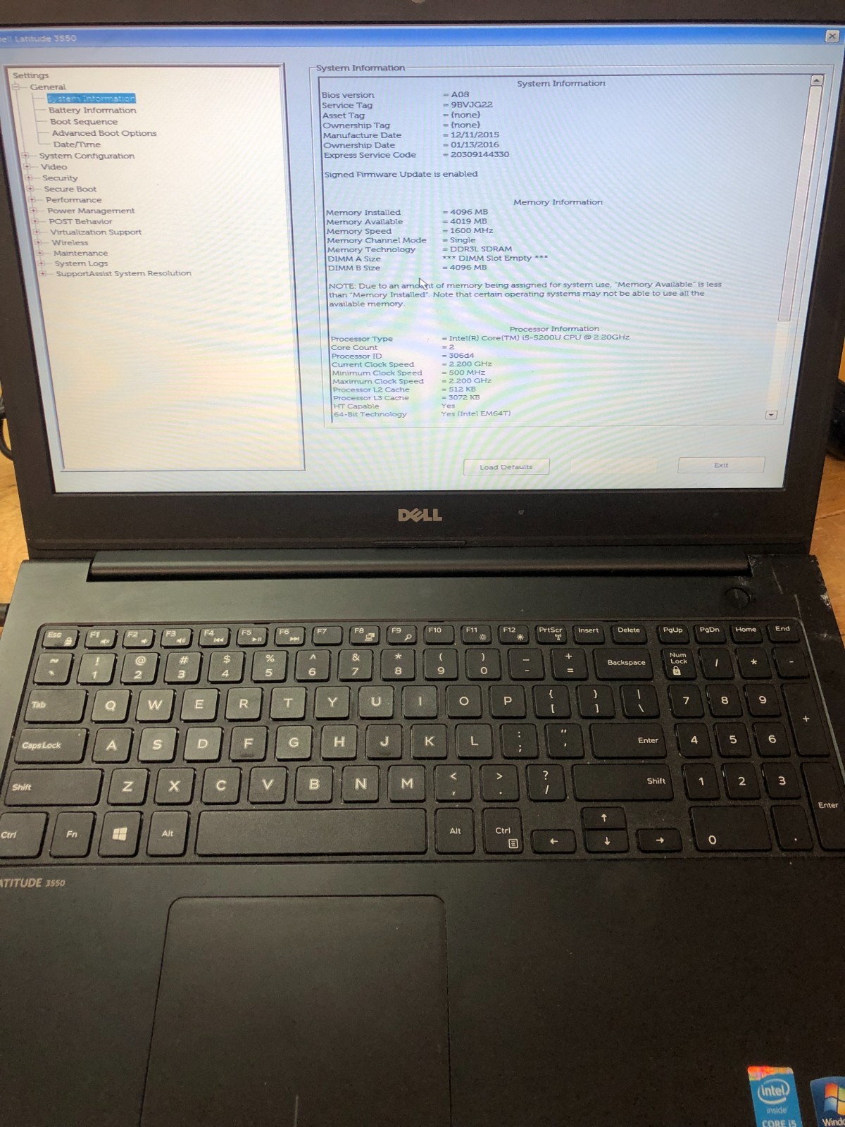 Dell Latitude 3550 Laptop i5-5200U