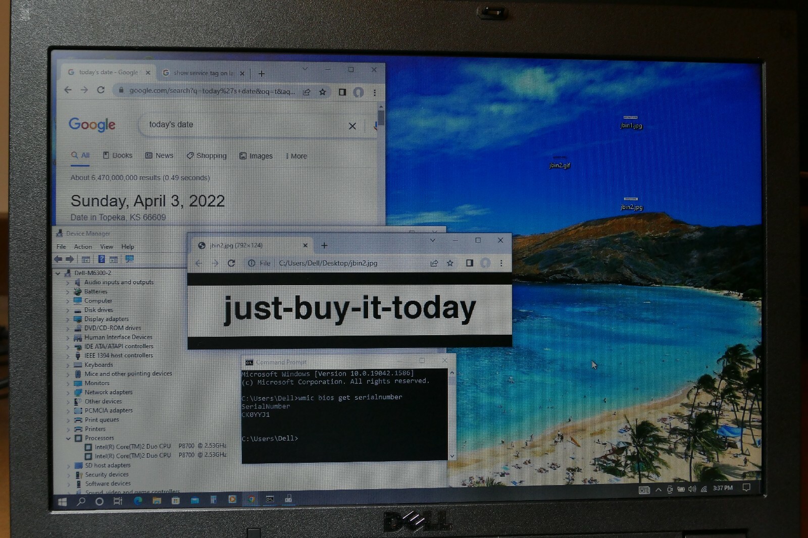 DELL Latitude E5400 2.53GHz, 4GB, 160GB HD, Blue Tooth