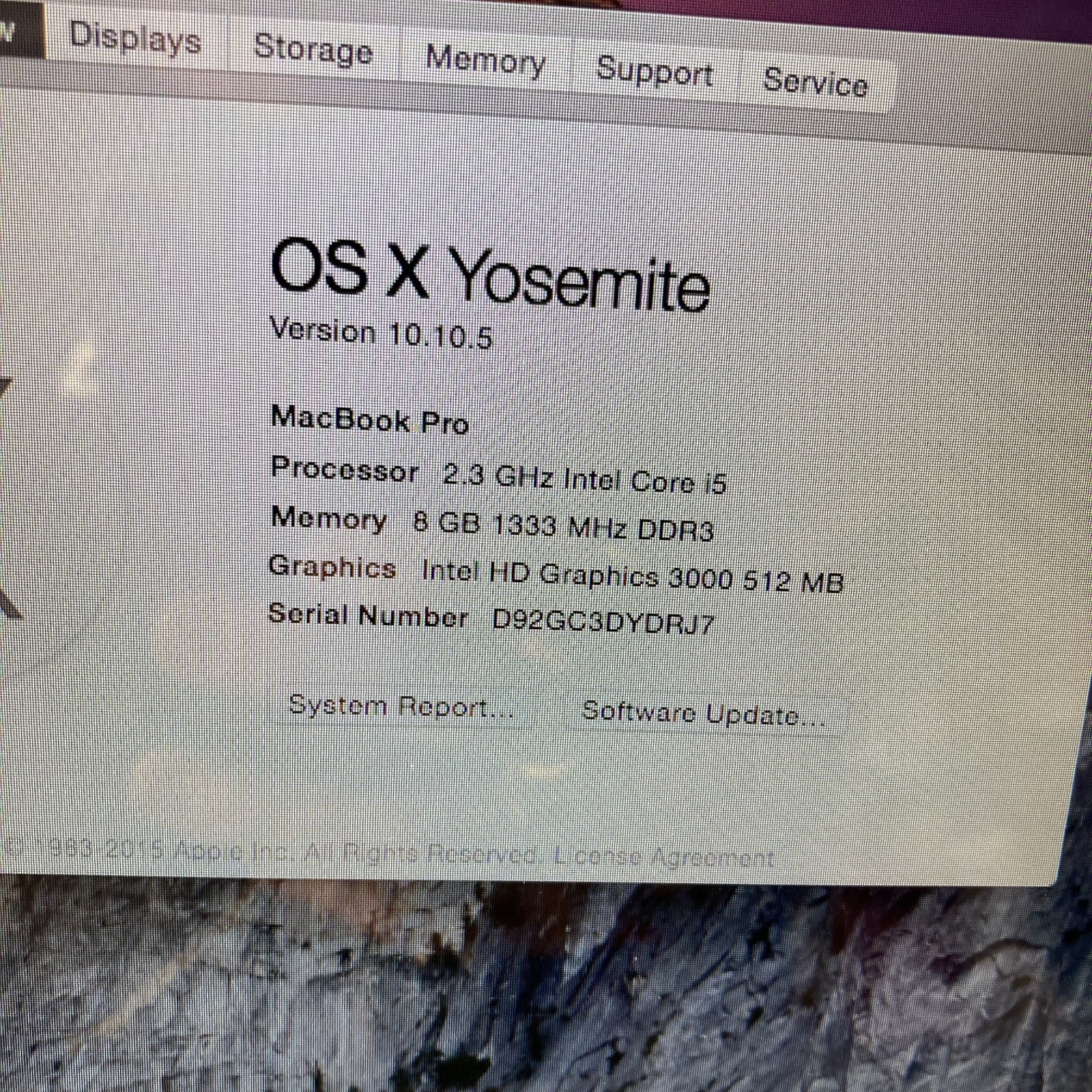 Apple MacBook Pro 13″ A1278 i5-2415M 2.3GHz 8GB RAM 750GB HDD MacOs Yosemite