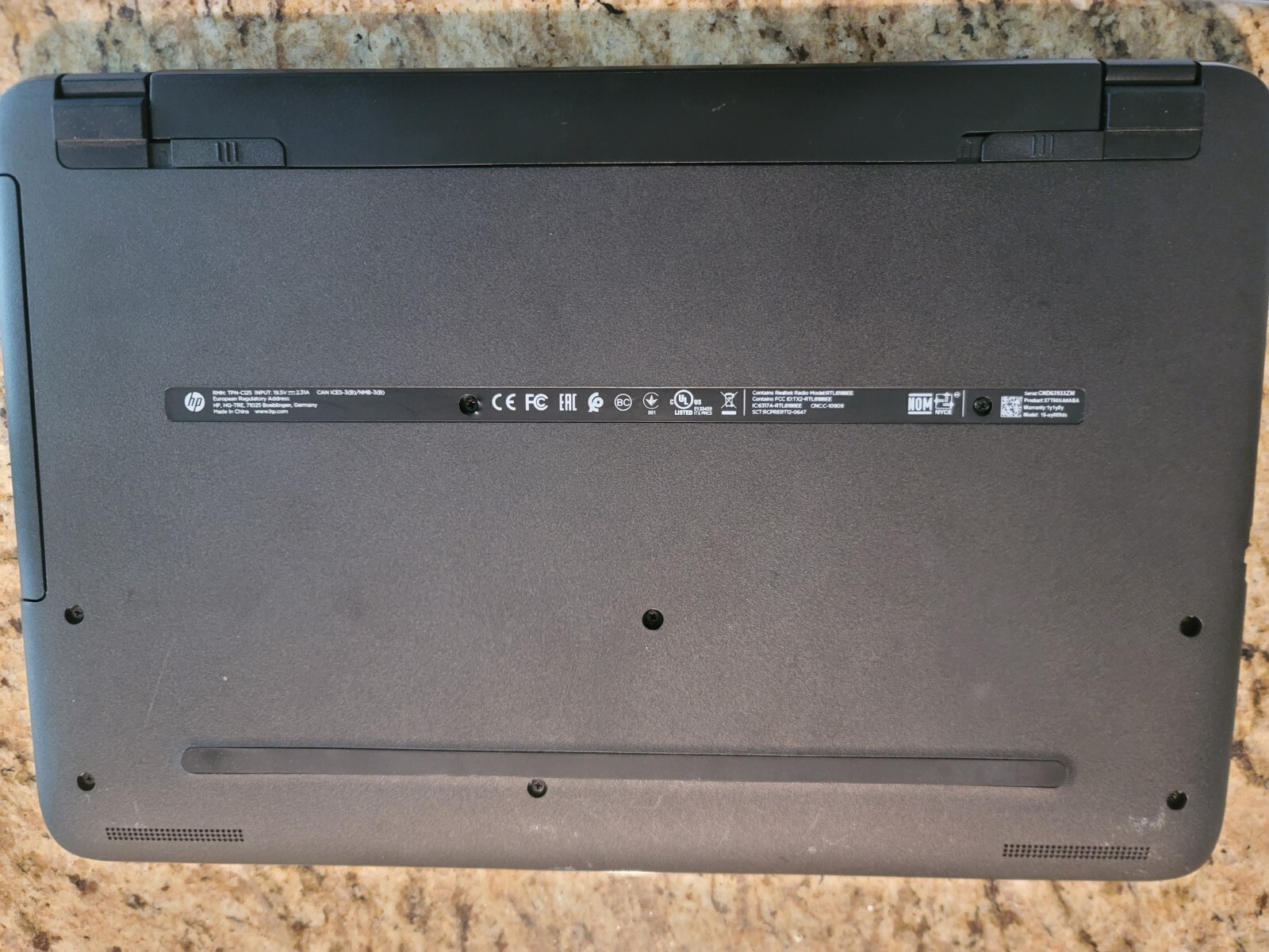 HP 15.6″ Laptop Intel i3-6100U 2.3Ghz 6GB RAM 1TB HDD Touchscreen Window 10 Wifi