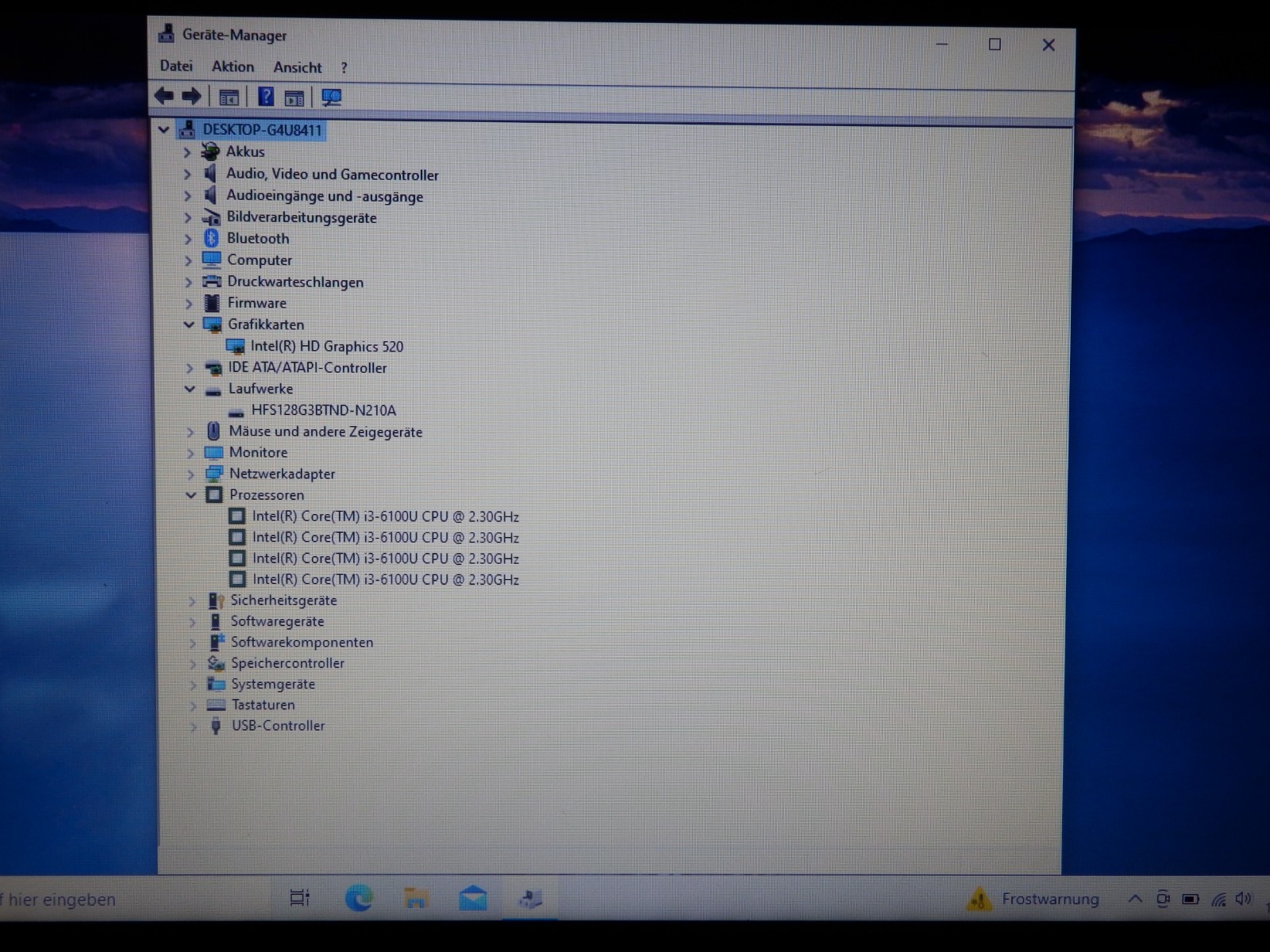 Lenovo IP 310-14ISK – Intel i3-6100U, 4GB Ram, 128GB SSD, HD 520, 14″ Part Faulty