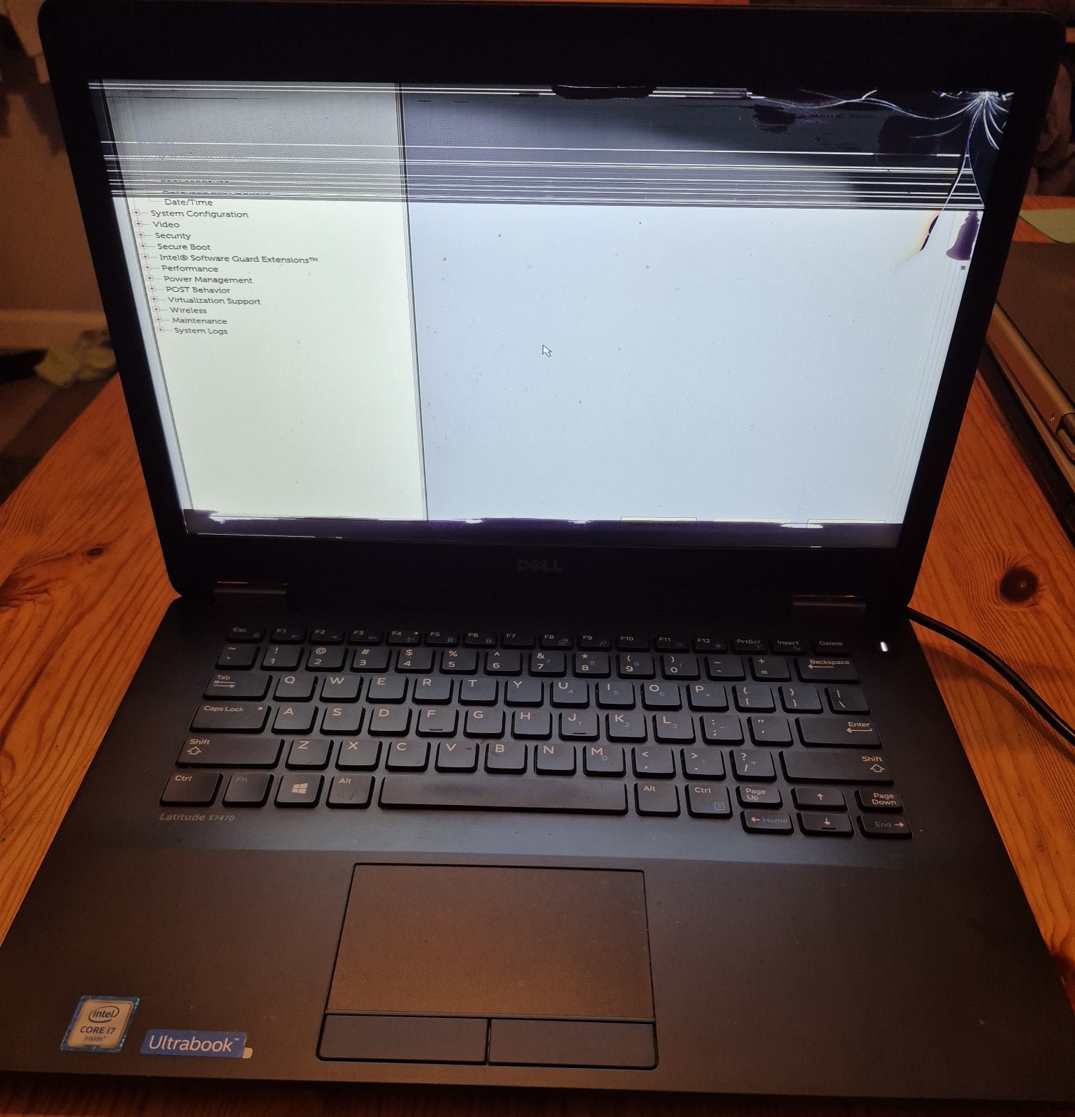 Dell Latitude E7470 i5-6300U 14″ 256gb Ssd, LCD Broken- READ DESCRIPTION –