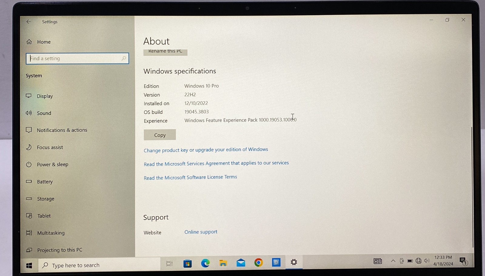 MSI MS-14D1 Laptop Intel Core I3-10110U@ 2.10GHz, 4GB RAM, 128GB M.2 SSD CLEAN!!