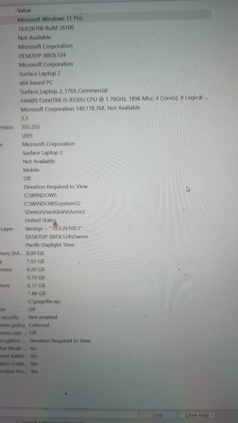 Surface Laptop 2 (3281) w/charger.i5-8350U.8GB.13.5″2k Touch.256GB M.2.W11Pro