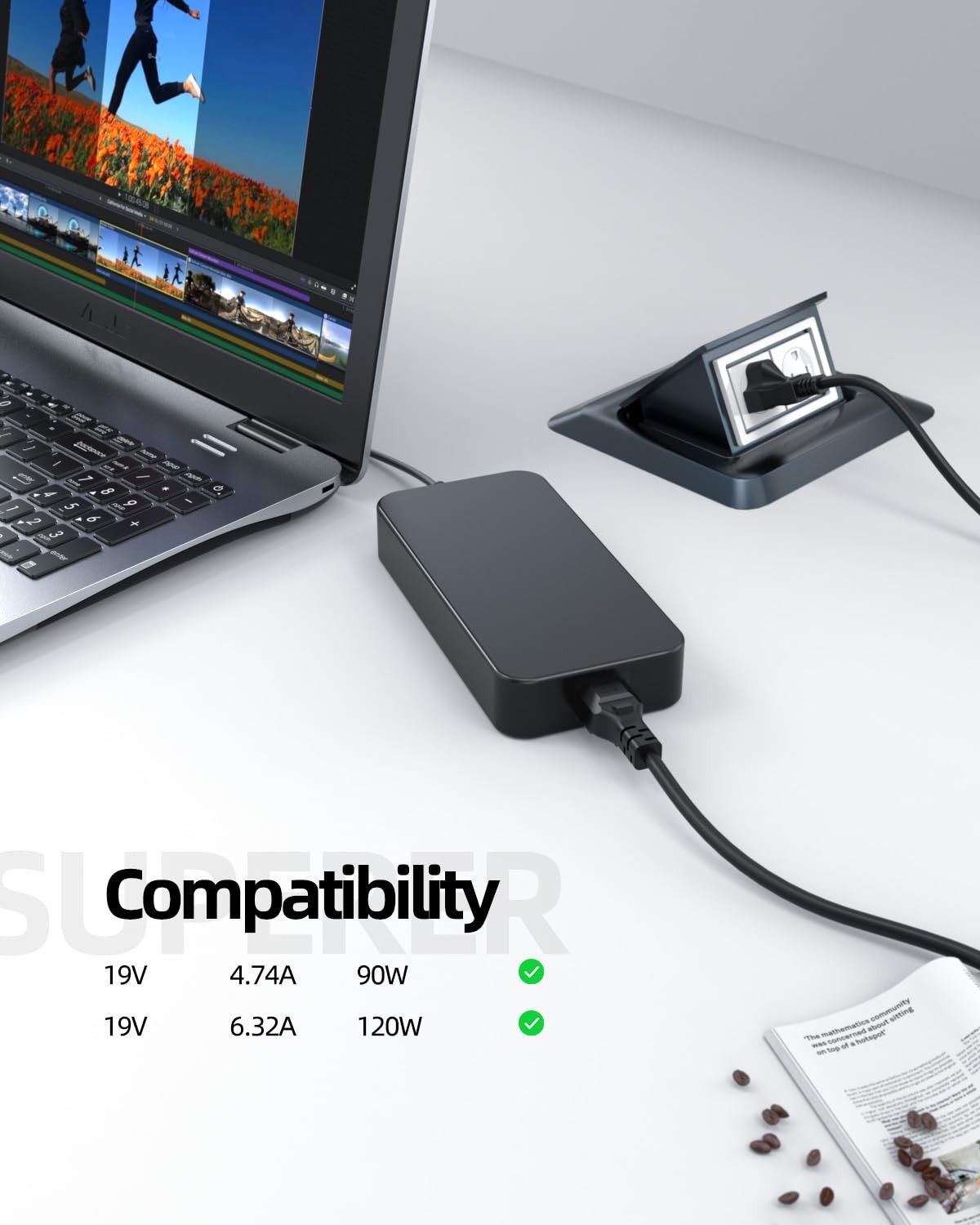 Samsung 19V AC Charger for 15.6″ Odyssey Series Notebook All-in-One PC NP800G5M