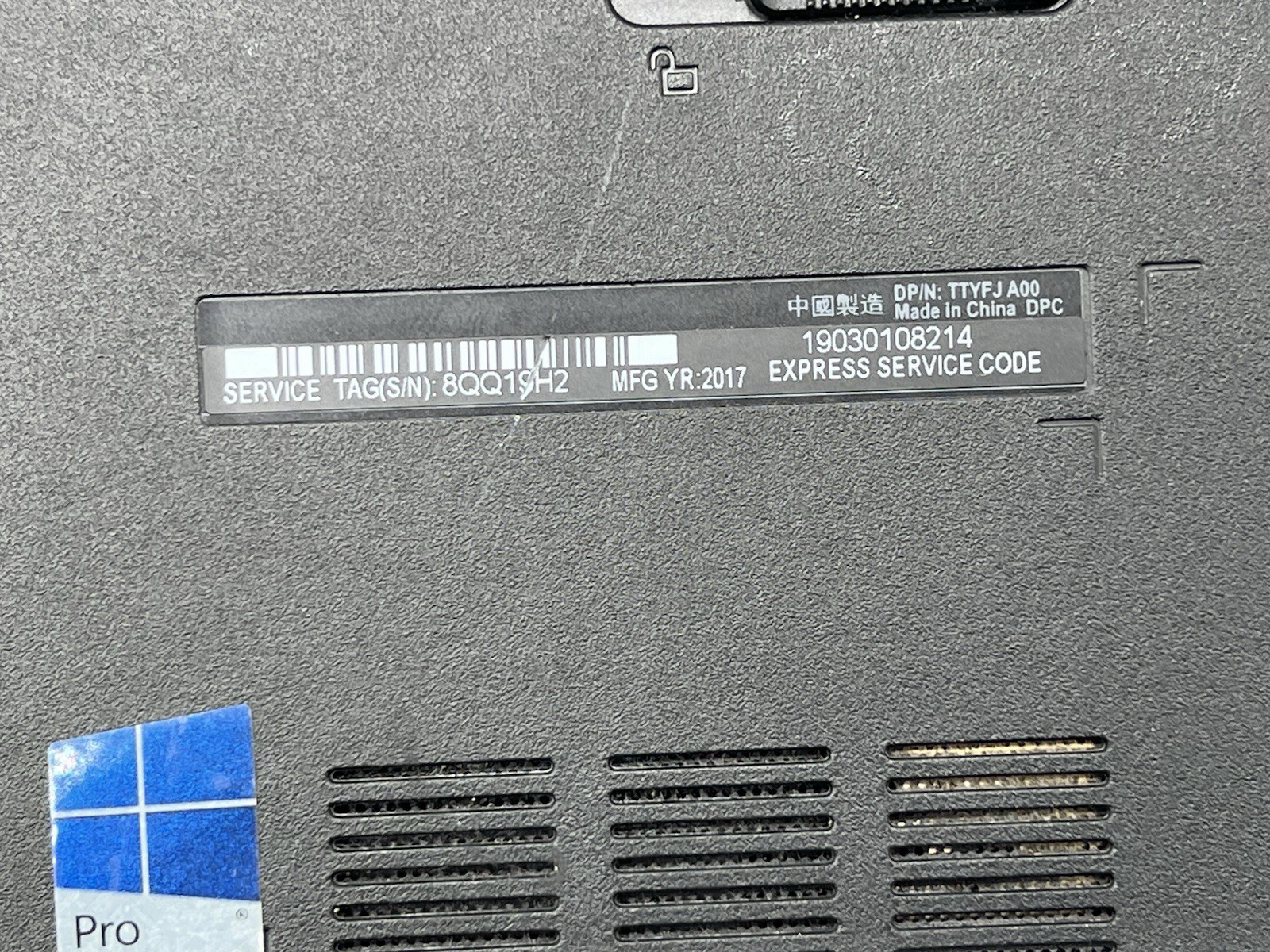 Dell Inspiron 5566, i7-7500U CPU, @ 2.70GHz, 8GB RAM-No HDD/OS/Adapter