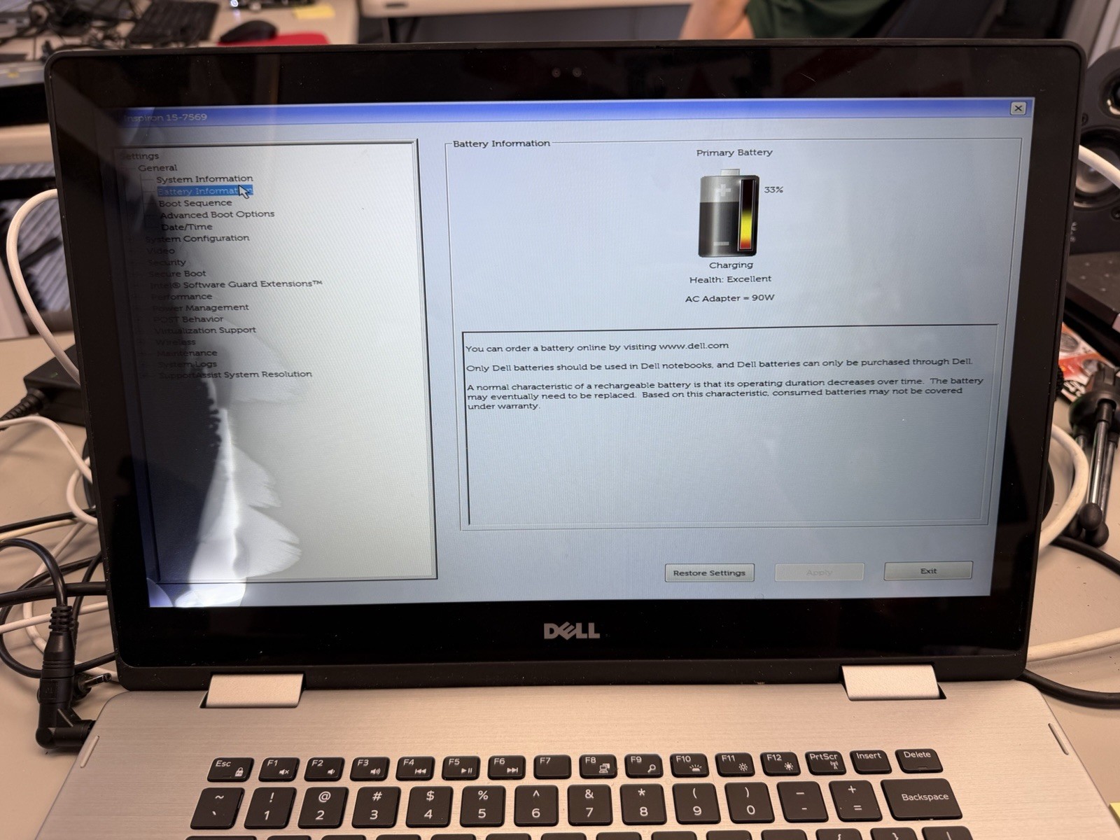 Dell Inspiron 15-7568 15.6” TOUCH Core i7-6500U 2.5GHz 4GB RAM No SSD/OS – READ