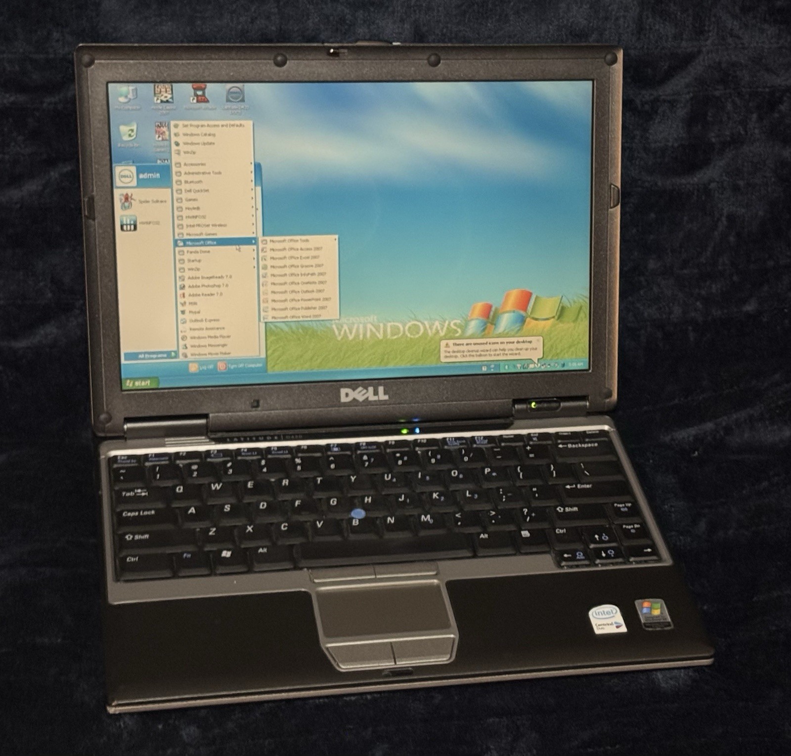 Complete Dell Latitude D420 Mini Laptop 12” LCD/1.20GHz/1GB RAM/80GB/WIFI/XP PRO