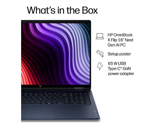 HP OmniBook X Laptop Computer 16″ 3K Touch Screen AMD Ryzen AI 9 32 GB memory;2