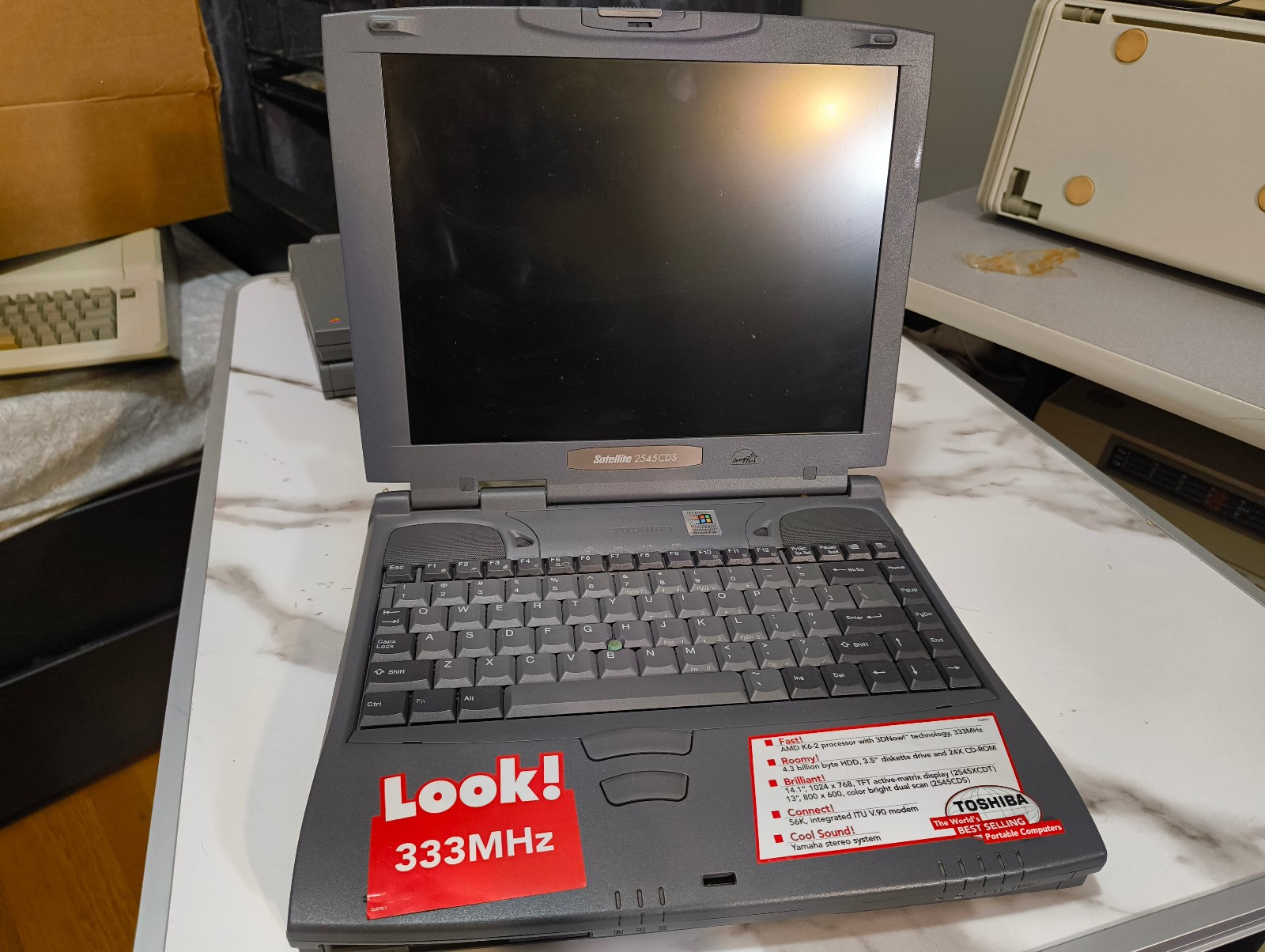 Vintage Toshiba Satellite 2545CDS Untested No Charger