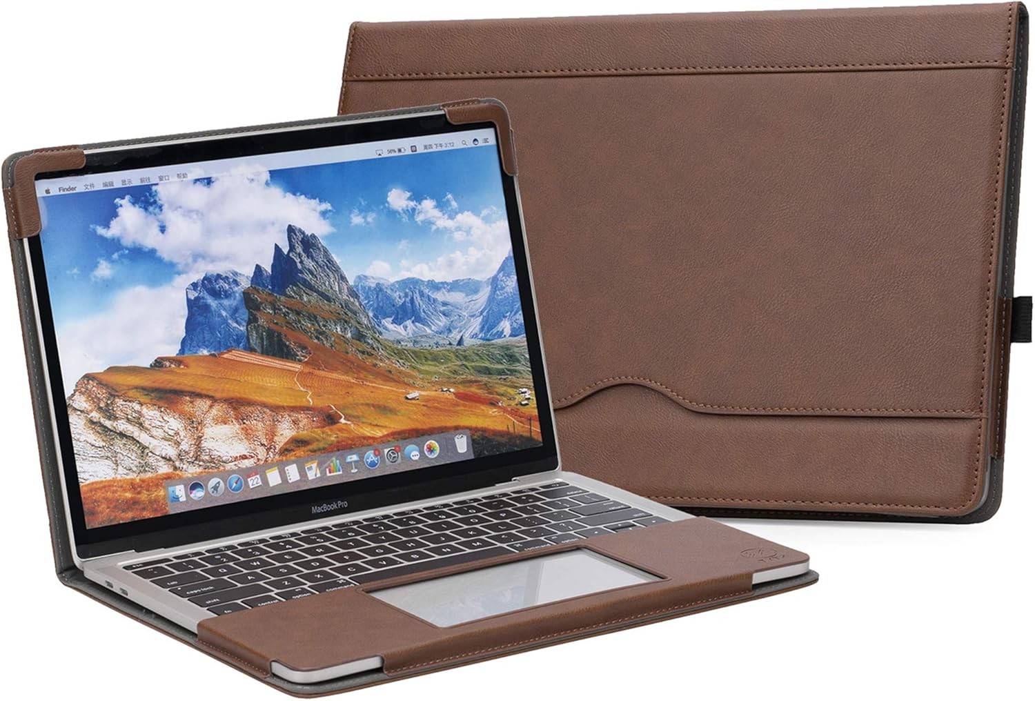 MacBook Pro Leather Case 15 Inch 2016-2019 Release (A1990 A1707) Dark Brown Slee