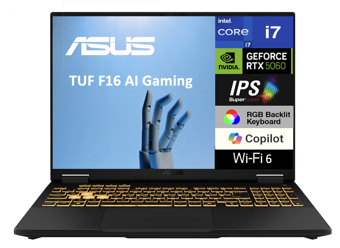 ASUS TUF 16.0″ 1920×1200 i7-14650HX 32GB RAM 2TB SSD RTX 5060 Windows 11 Pro