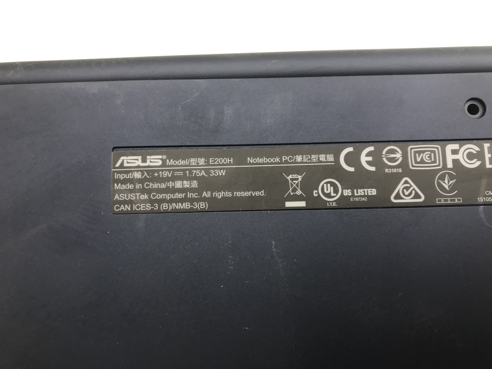 ASUS E200H NOTEBOOK – FOR PARTS/REPAIR – INTEL ATOM X5-Z8350 – 2GB RAM -READ- BB