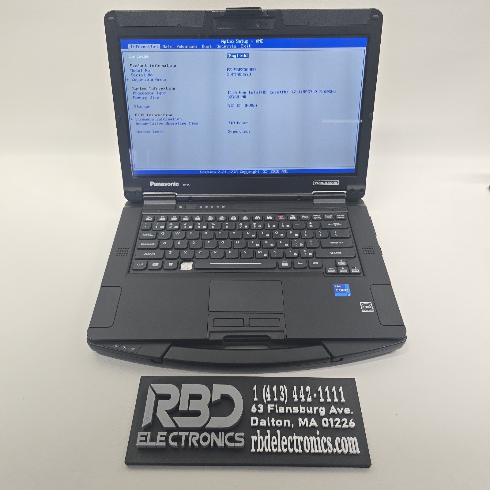 Panasonic Tough FZ-55 MK2 FHD Touch I7-1185G7 32GB 512 NO OS/AC – Missing Keycap