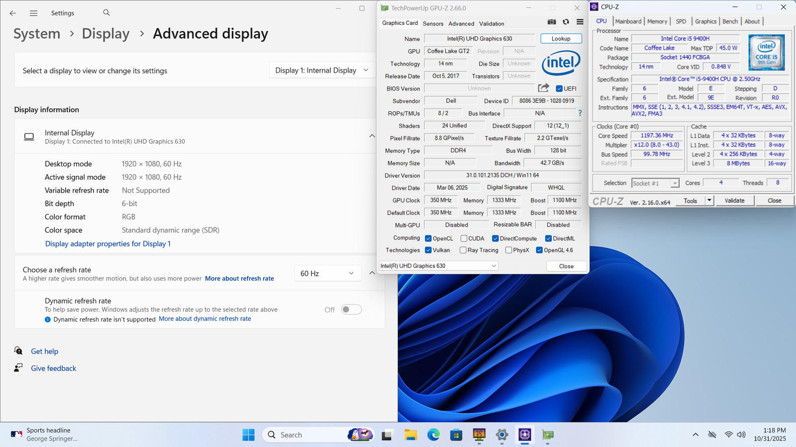 Dell Latitude 5501 15″ FHD I5-9400H 1TB SSD 16GB W11 Webcam Backlit *READ*