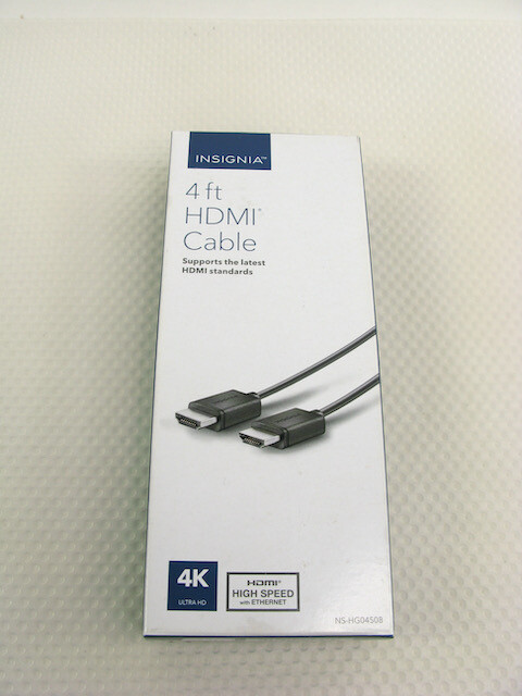 HDMI Cable Insignia 4k Ultra HD High Speed 4 Ft. Brand New Black NIB
