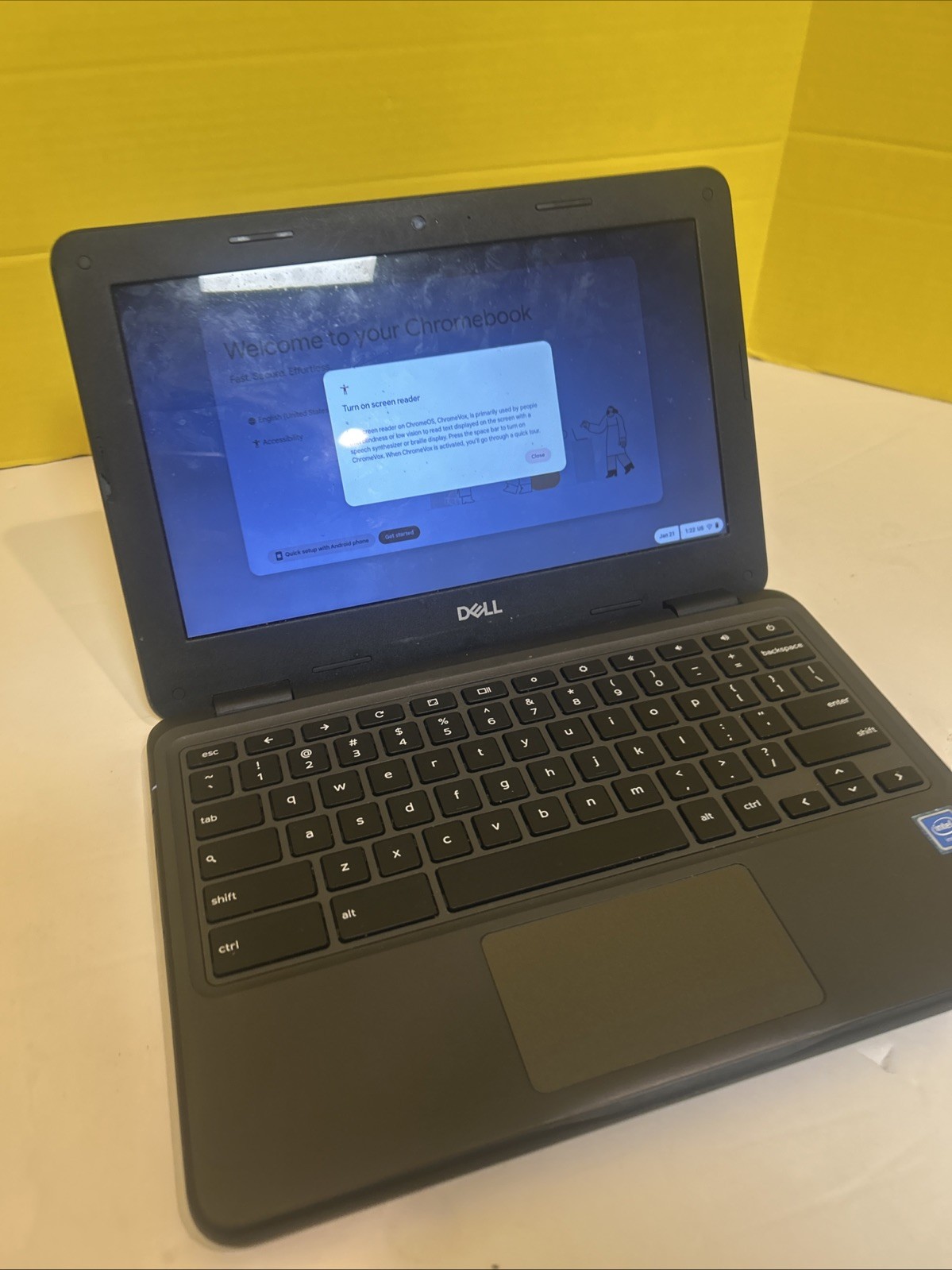 Dell Chromebook 3100 Touchscreen Bezel details Tested Working No Charger