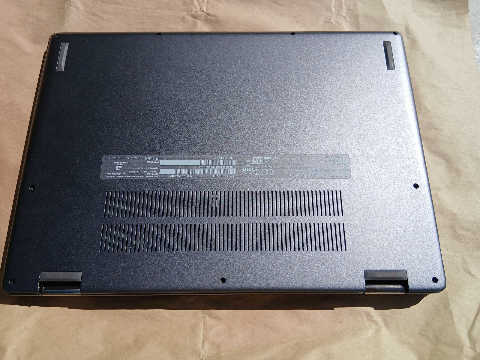 BROKEN ACER N24Q1 Laptop Spin 714 Chromebook Plus Intel Ultra 5
