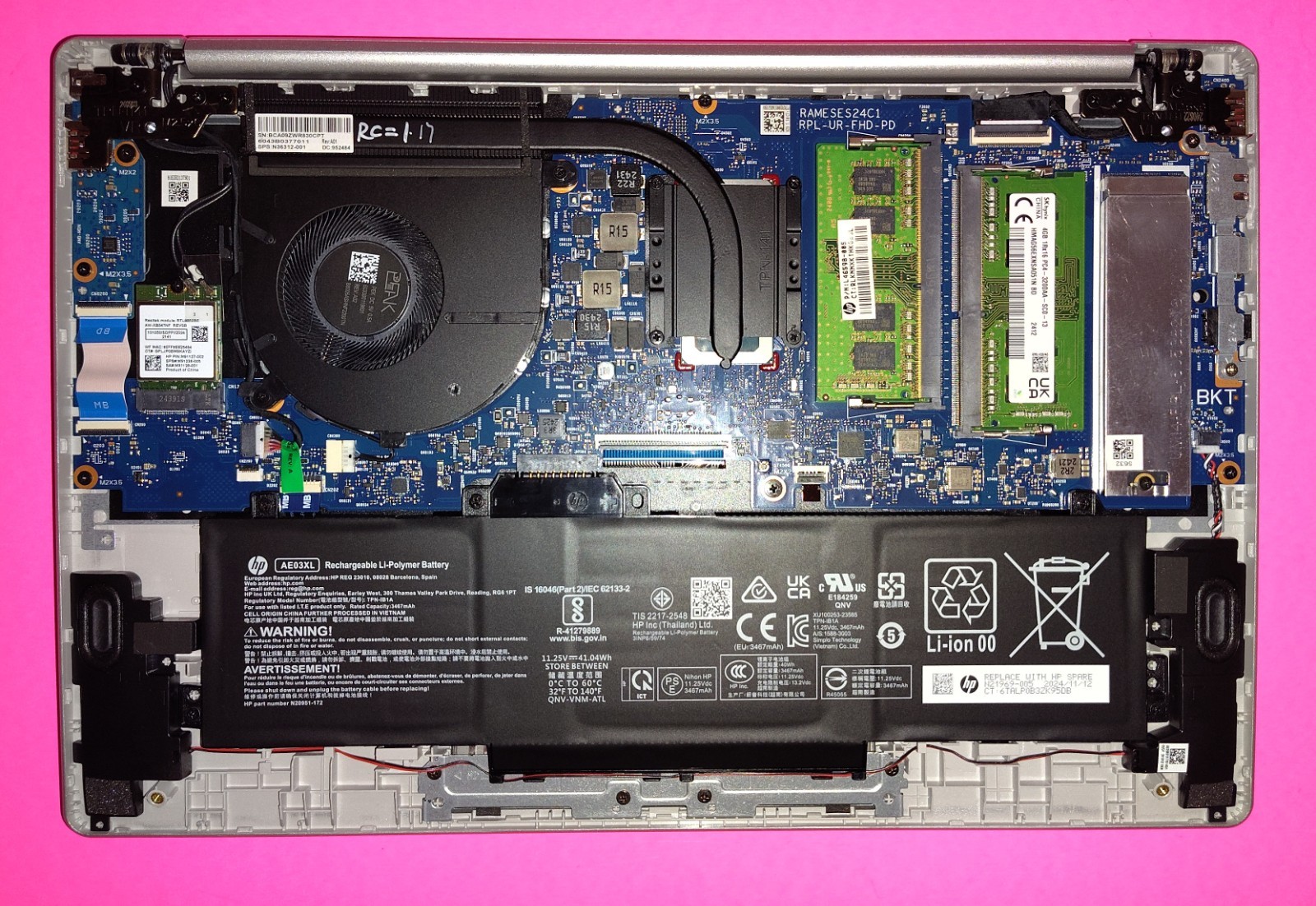 Mint HP 14″ FHD Laptop Intel Core 3 100U 6-Core 12GB RAM 512GB SSD 2024 Win 11