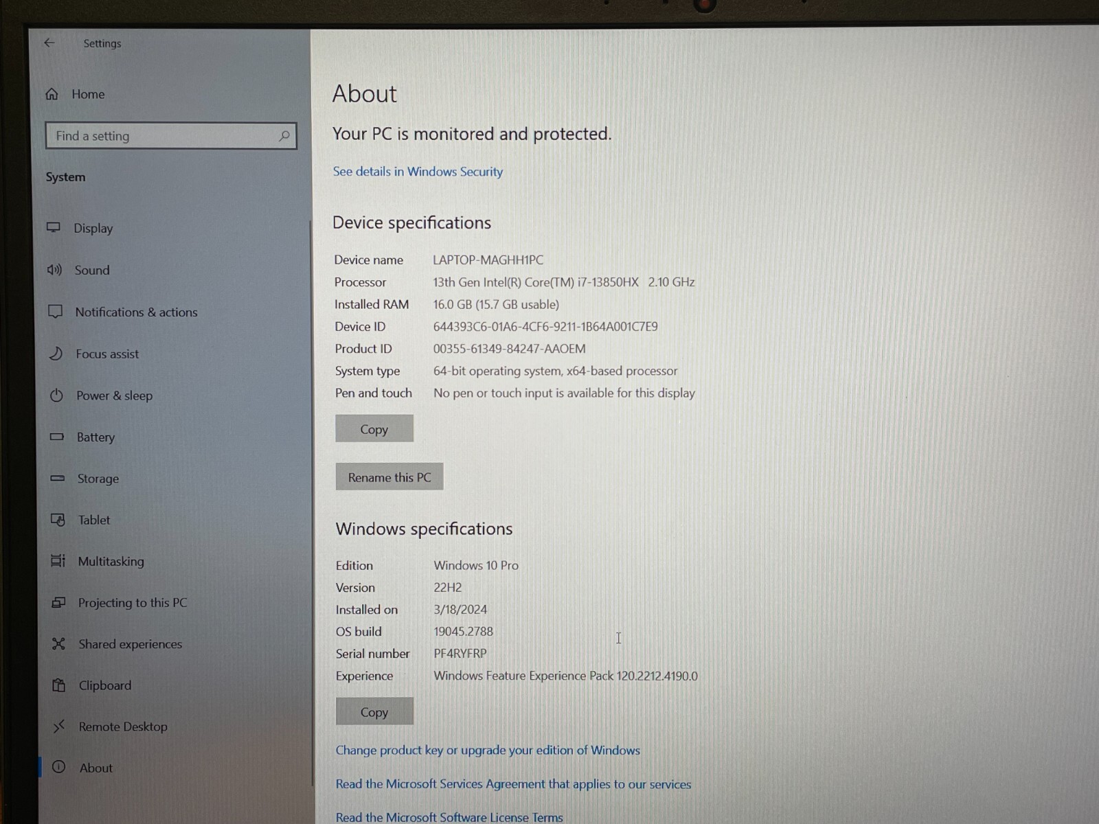 ThinkPad P16 Gen 2 (16″), 13th Gen Intel i7 2.10 GHz RTX A2000 Ada, 16 GB 512 GB