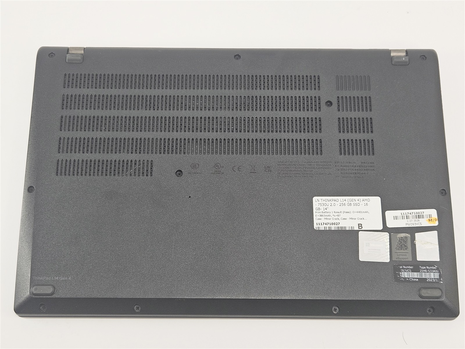 Lenovo ThinkPad L14 Gen 4 AMD Ryzen 5 Pro 7530U 14″ 16GB 256GB SSD