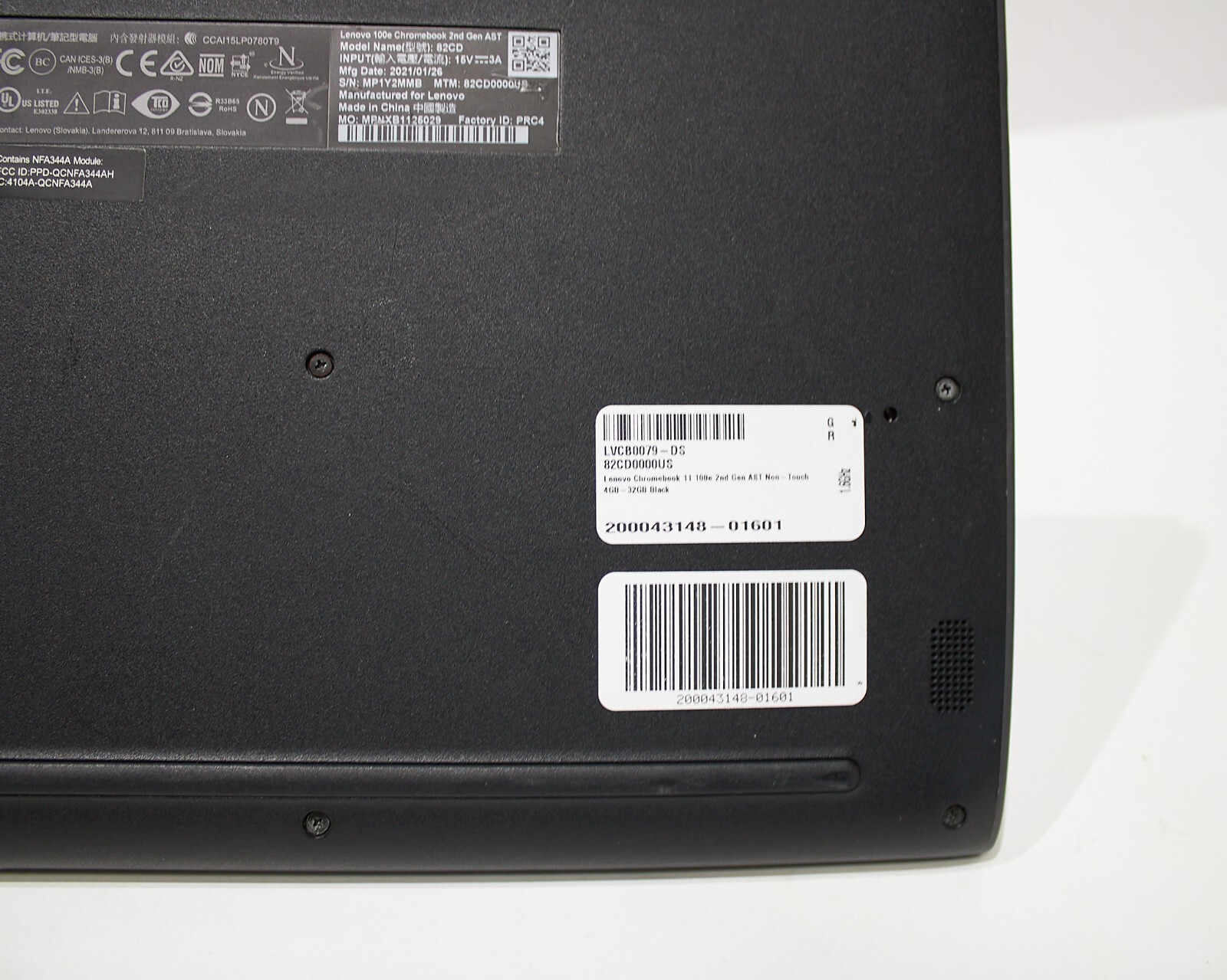LENOVO 82CD0000US 100e Chromebook 2nd Gen 11.6″ HD A4-9120C 1.6GHz