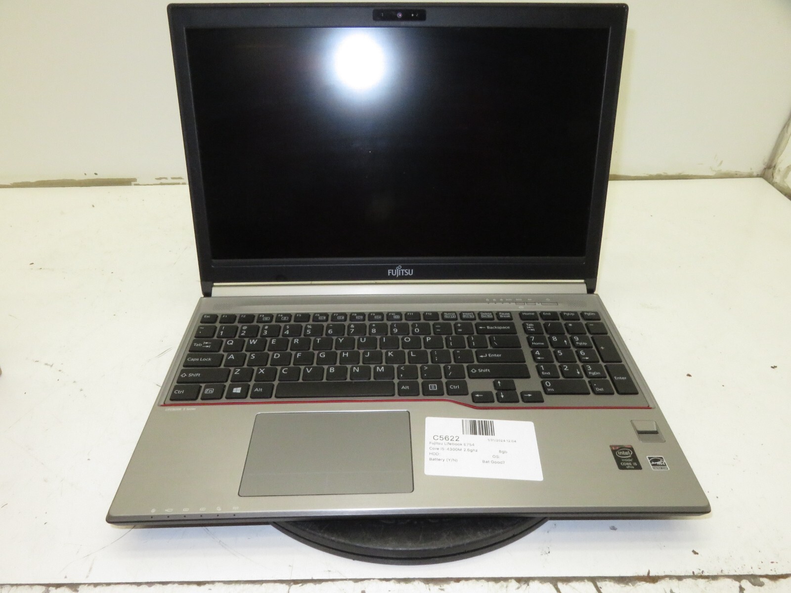 Fujitsu LifeBook E754 Laptop Intel Core i5-4300M 8GB Ram No HDD or Battery