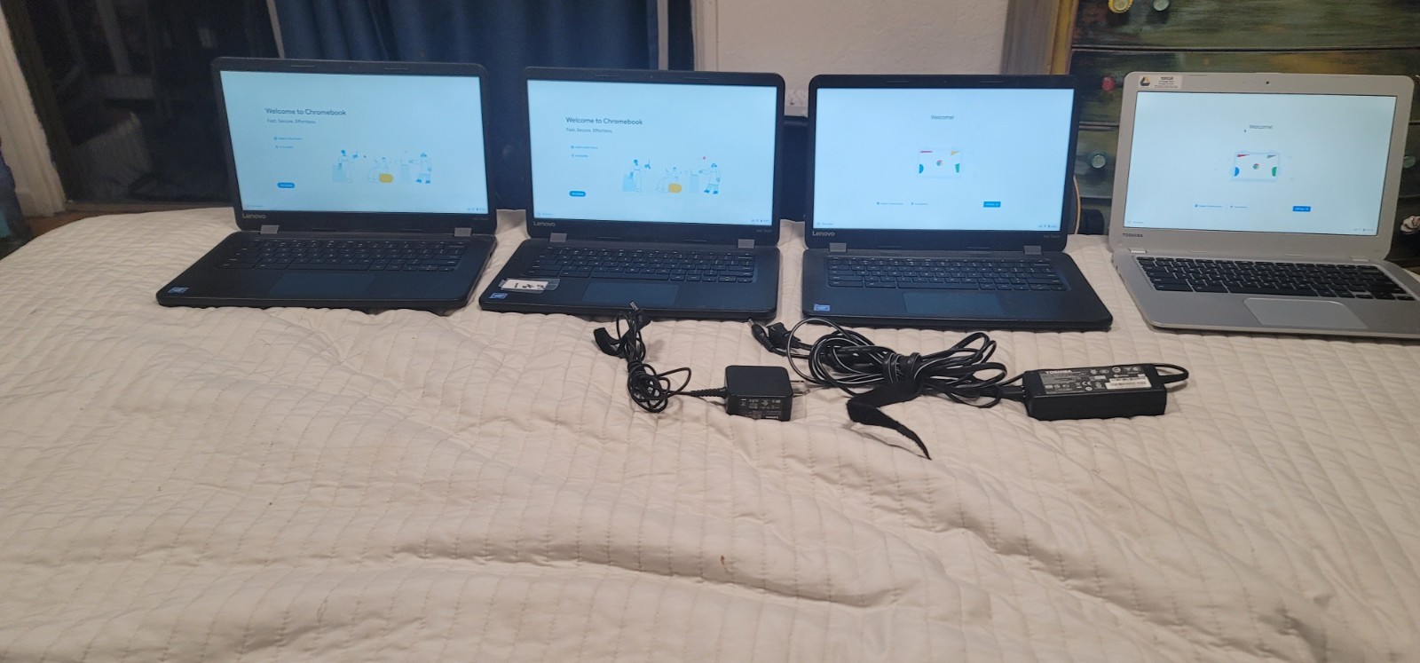 ~ Lot of 4~Lenovo N42-20 Chromebook 14″ HD| Intel Celeron N3060 4GB| 16GB SSD