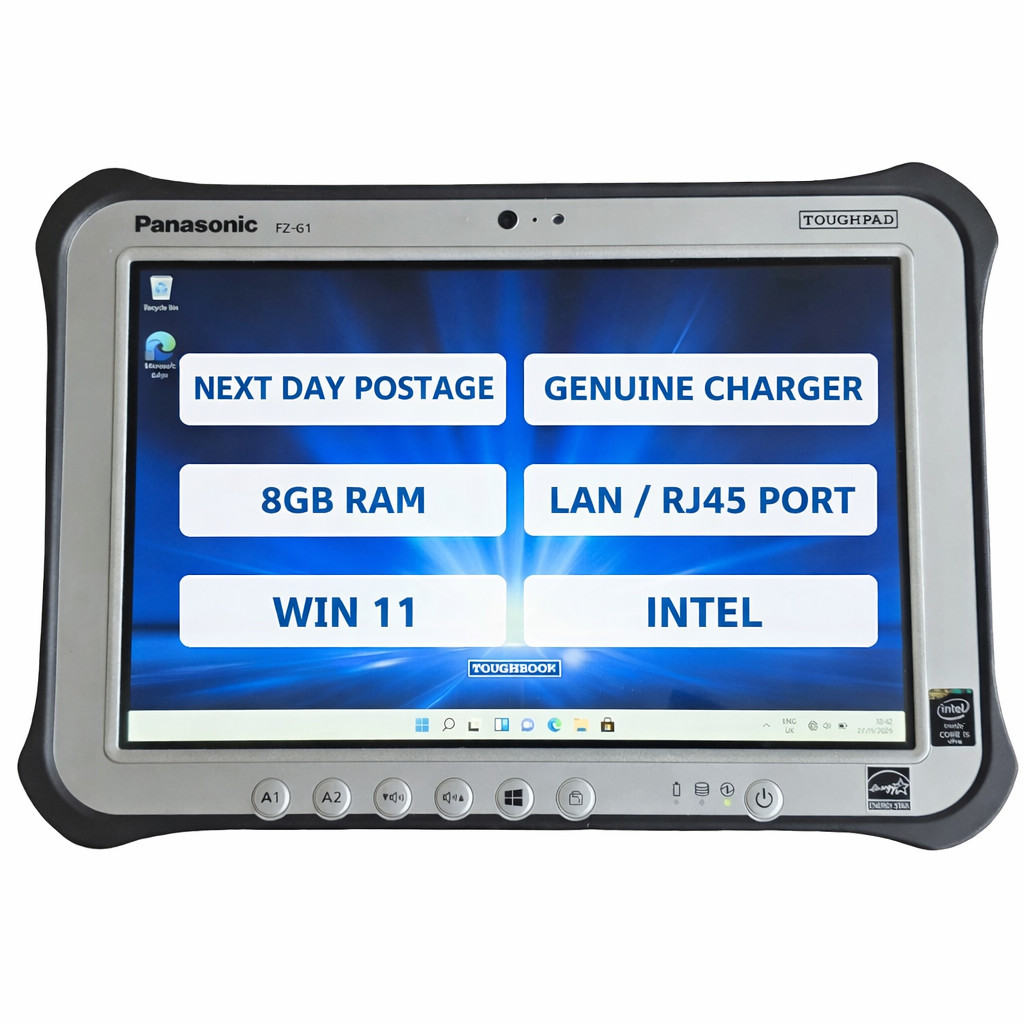10.1 Panasonic Toughpad FZ-G1 i5 8GB 128GB SSD LAN Grade A Tablet