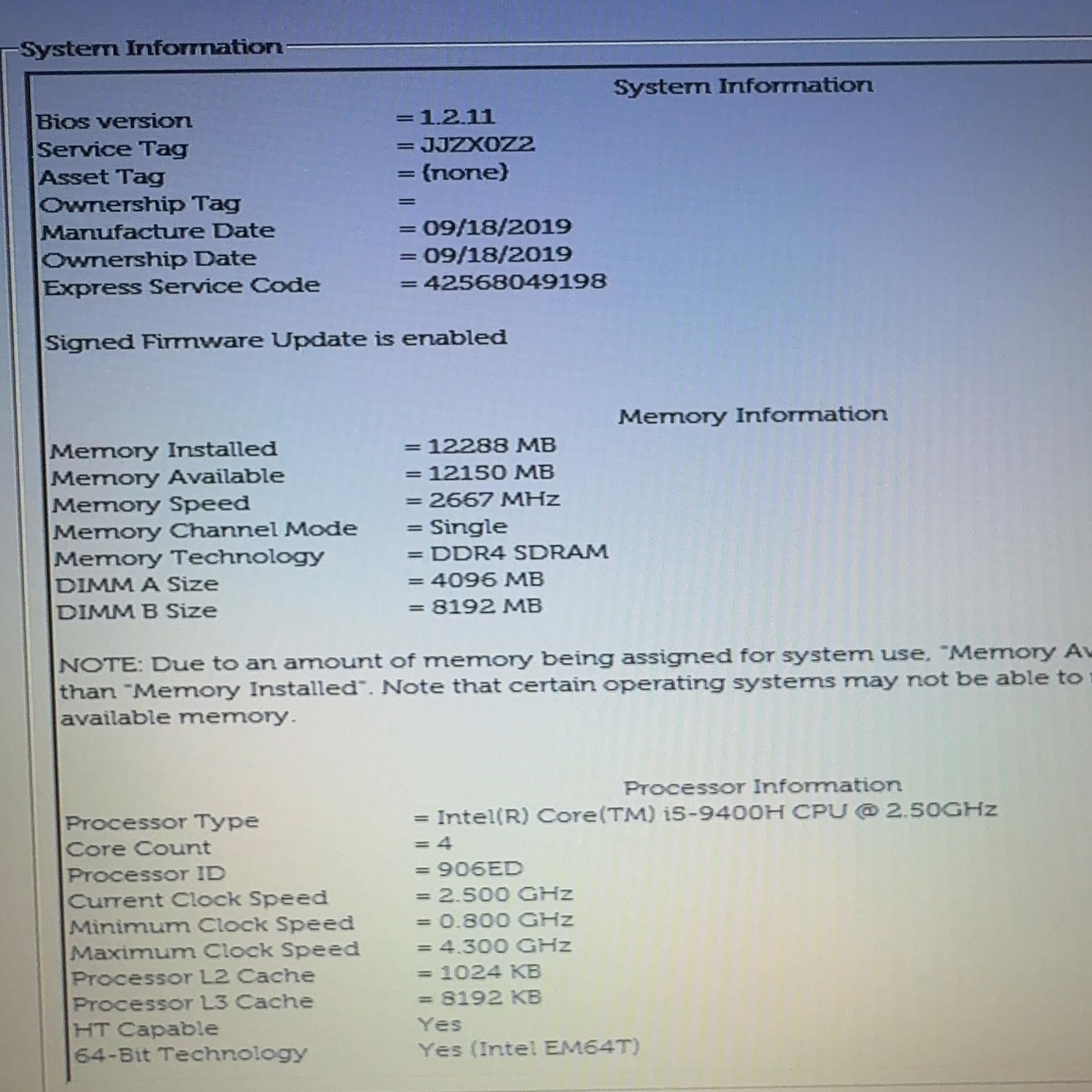 Dell Latitude 5500 15.6″ i5-9400H 2.5GHz 12GB RAM No HDD/OS