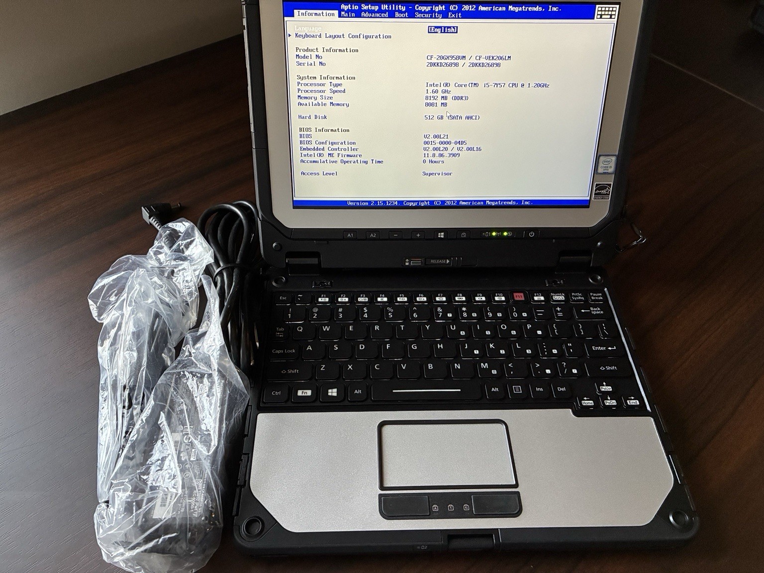Never used – Panasonic Toughbook CF-20 2-in-1 Laptop i5 8GB 512GB SSD Win11 Pro