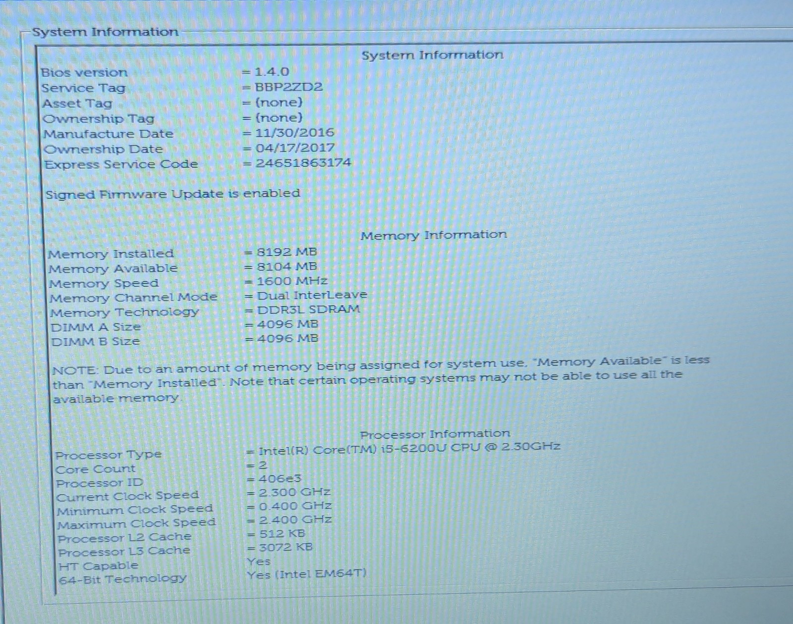Incomplete Dell Latitude 3570 15.6″ Laptop i5-6200U 2.30GHz 8GB RAM – *READ*