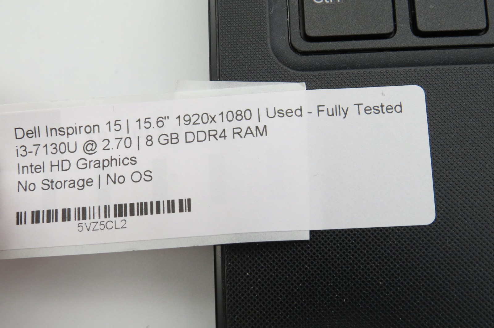 Dell Inspiron 15 3567-15.6″-i3-7130U@2.7GHz-8GB DDR4 RAM-NO STRG-NO OS **READ**