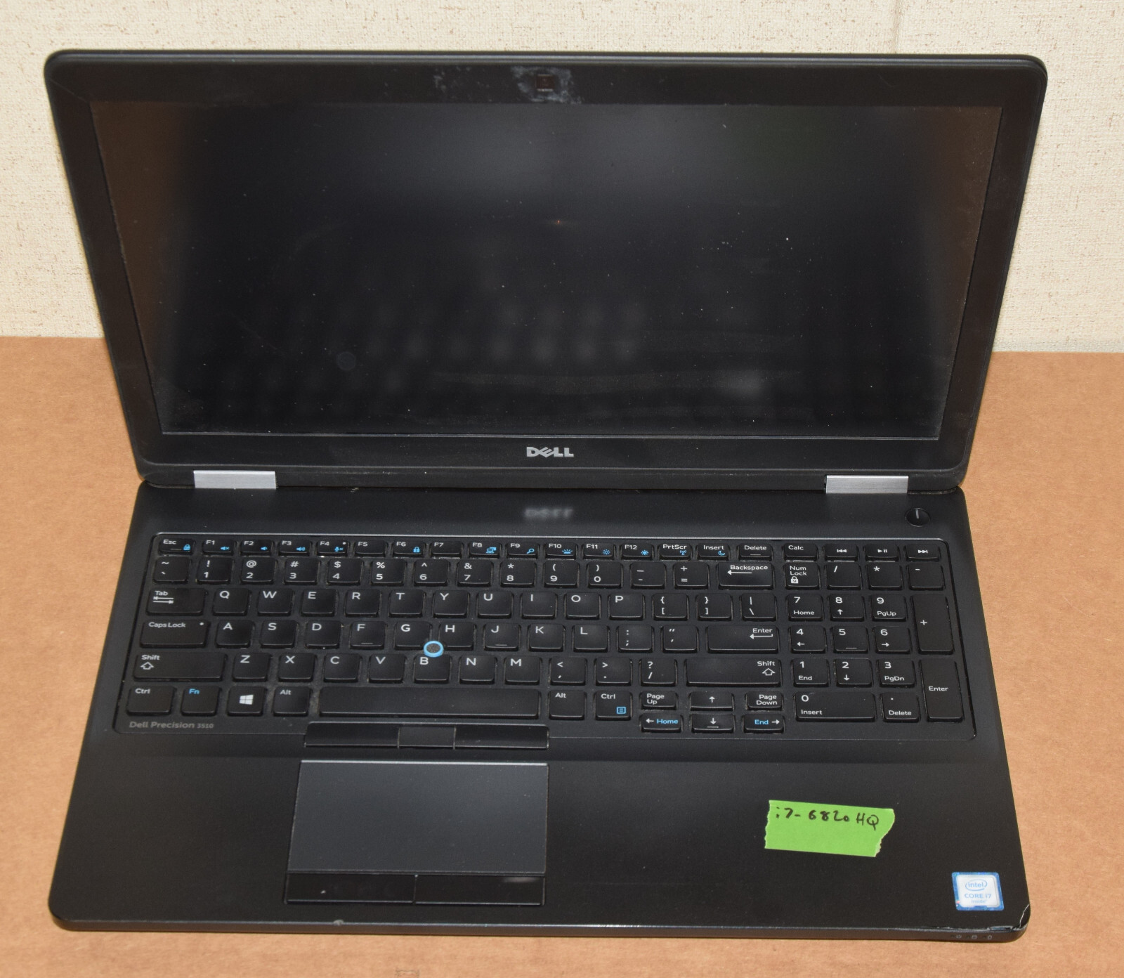 DAMAGED Dell Precision 3510 15.6″ Laptop i7-6820HQ Incomplete AS IS Parts Repair