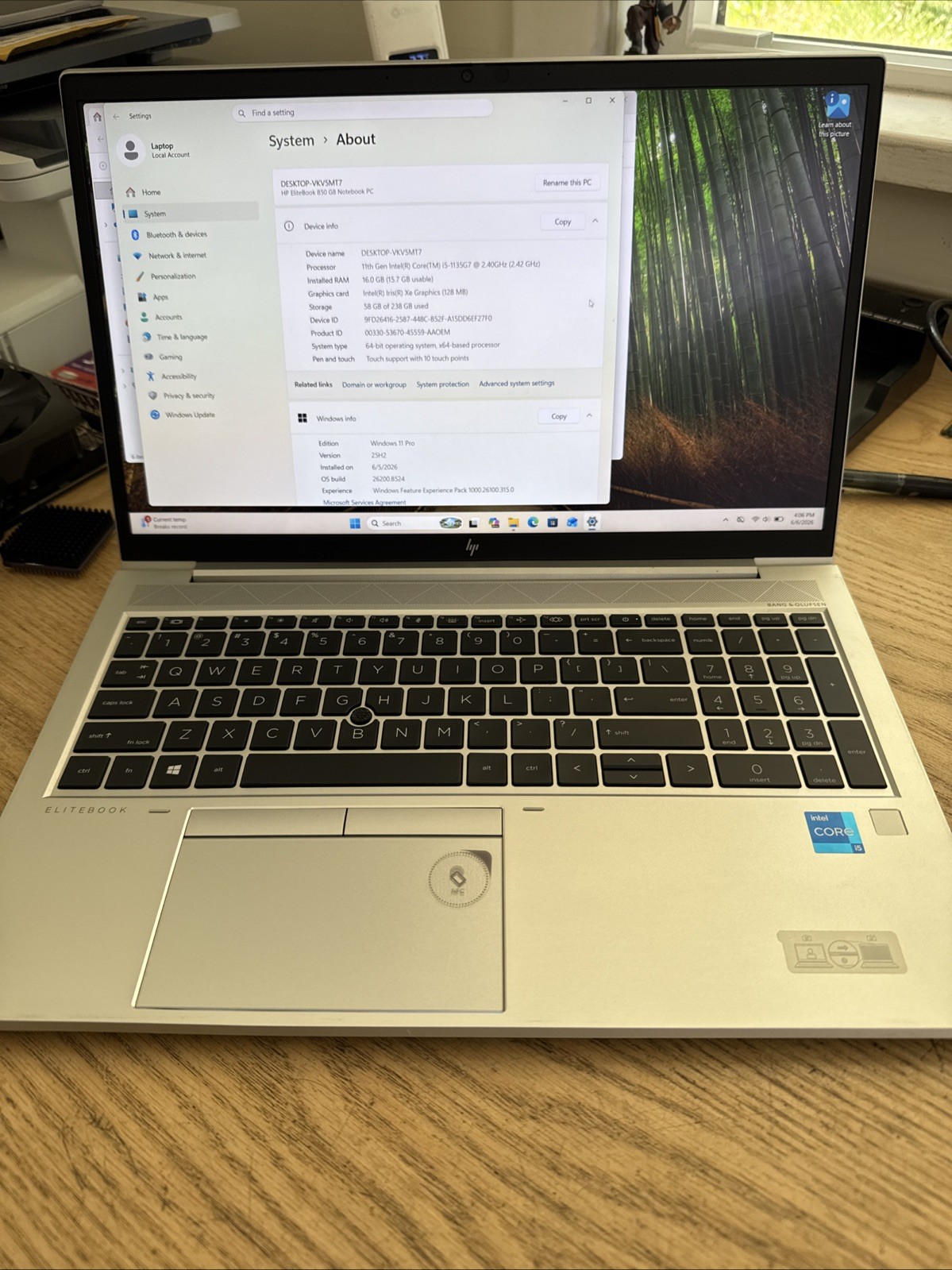 HP EliteBook 850 G8 15.6” FHD Laptop Intel i5 16GB RAM 256GB SSD Windows 11 READ