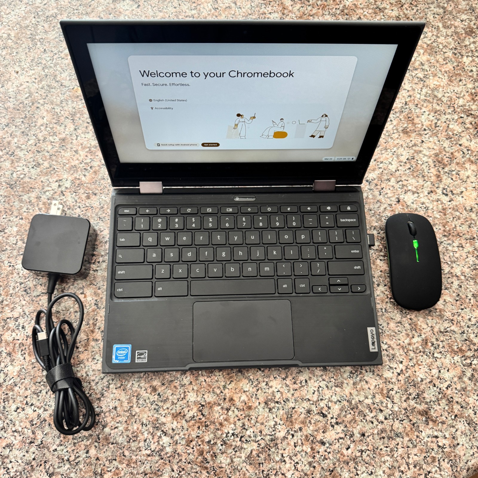 Lenovo Chromebook 300e 2nd Gen 2-in-1 11.6″ HD Touch 4GB 32GB – Wireless Mouse